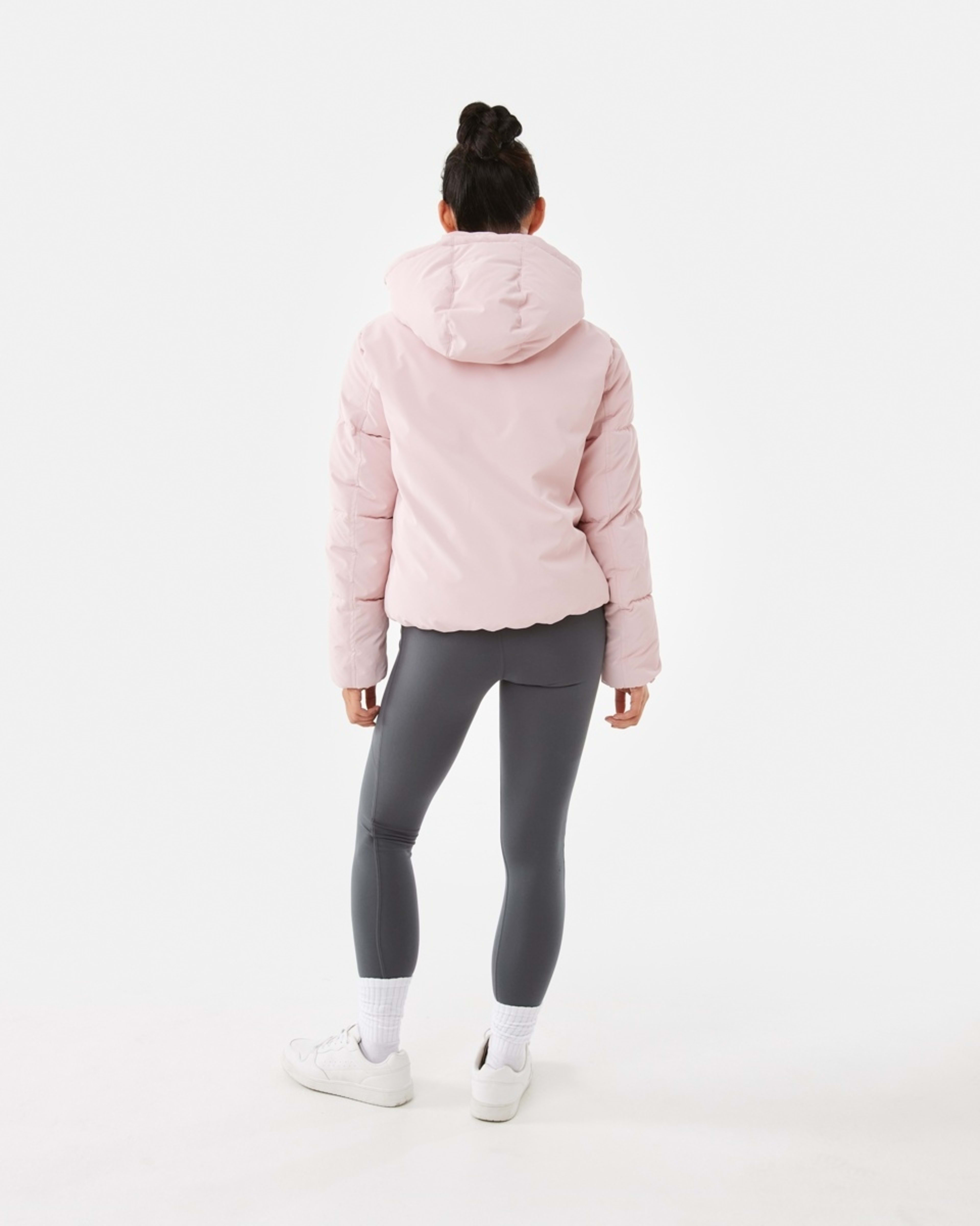 5 Active Womens Mid Length Puffer Jacket Qurtz Pink, 5 of 8
