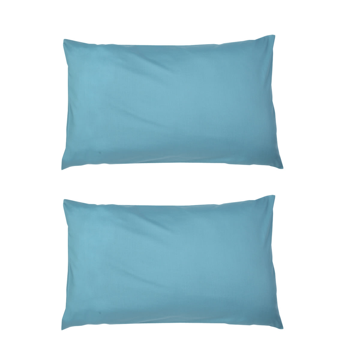 2 Pack 180 Thread Count Standard Pillowcases Aqua Kmart NZ