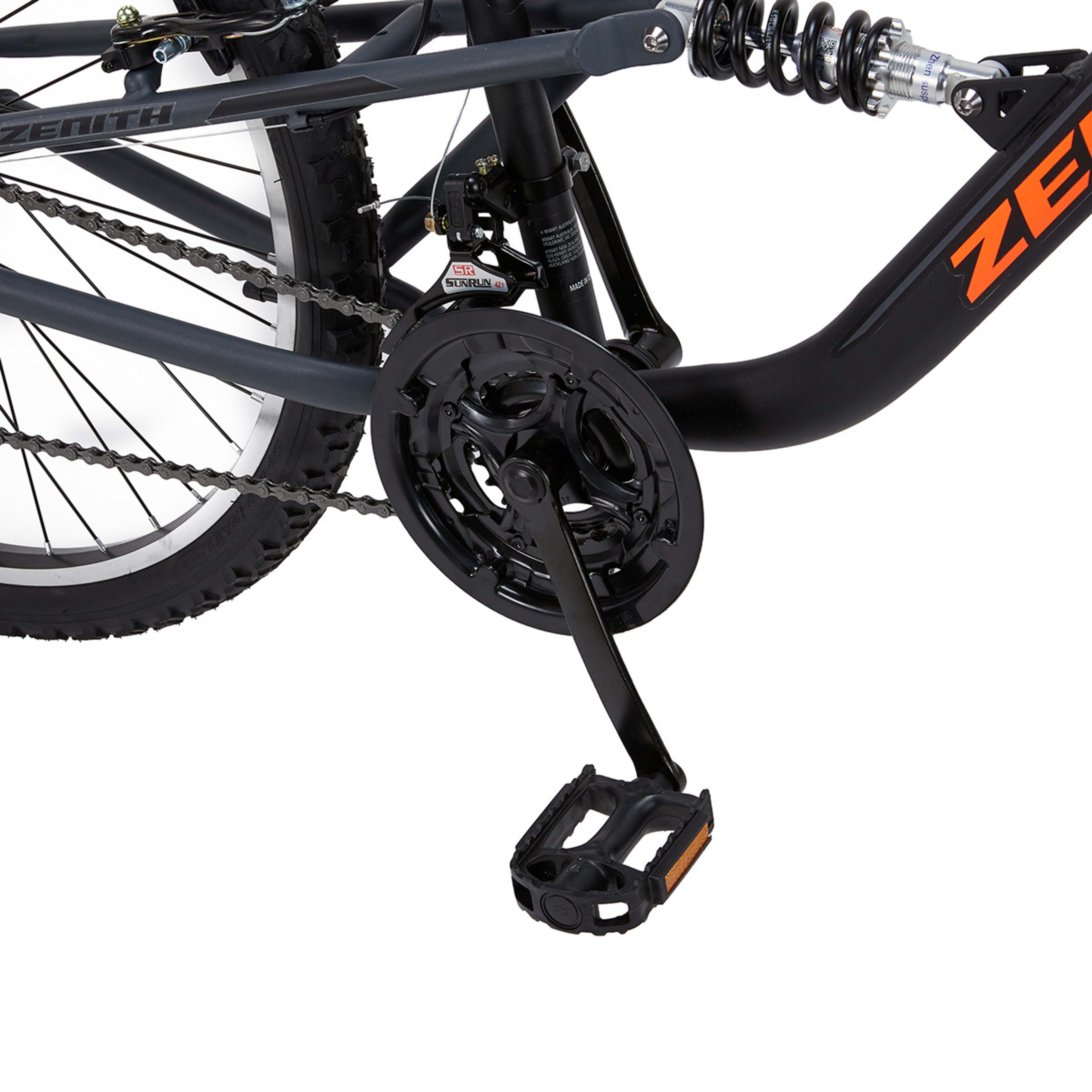 66cm Zenith Dual Suspension Bike Kmart