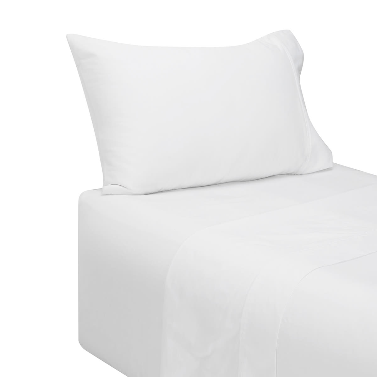 180 Thread Count Sheet Set King Single Bed, White Kmart