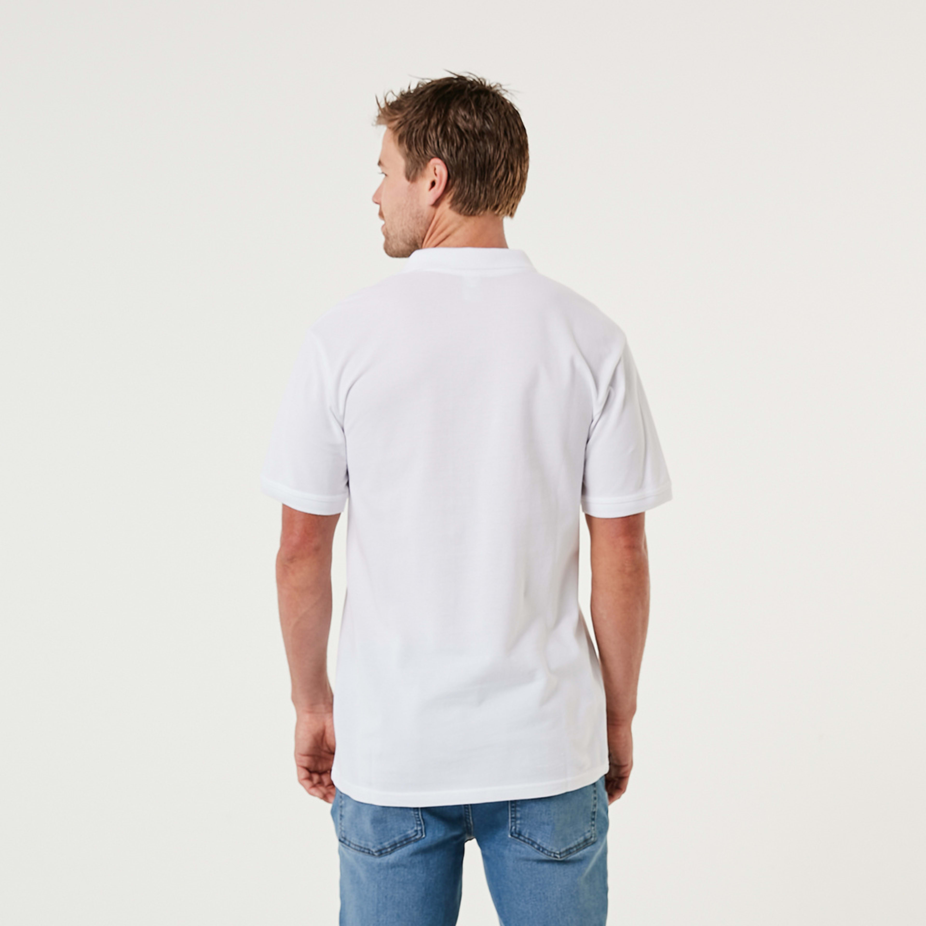 5 Basic Pique Polo White, 5 of 8