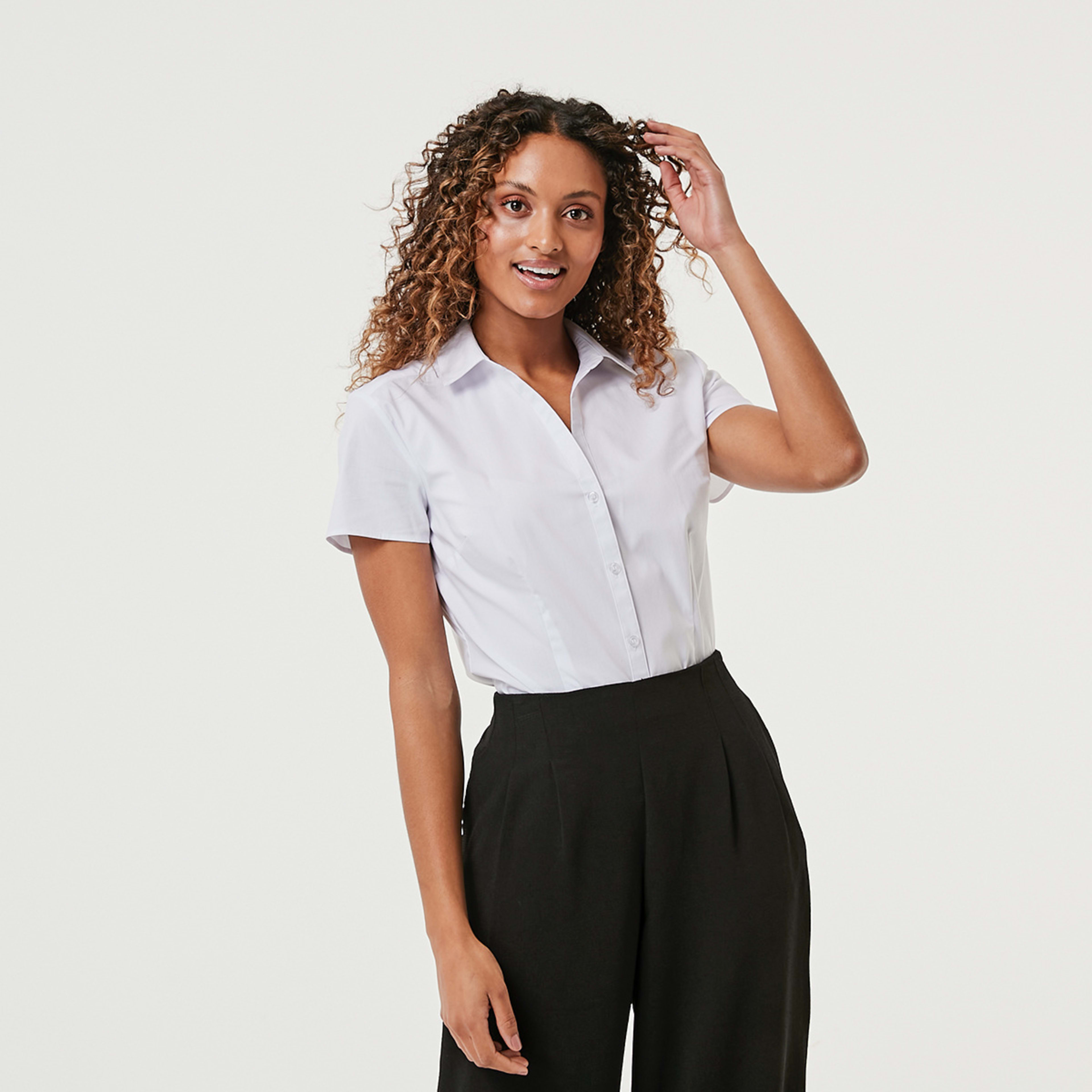 3 Short Sleeve Work Shirt White, 3 of 7