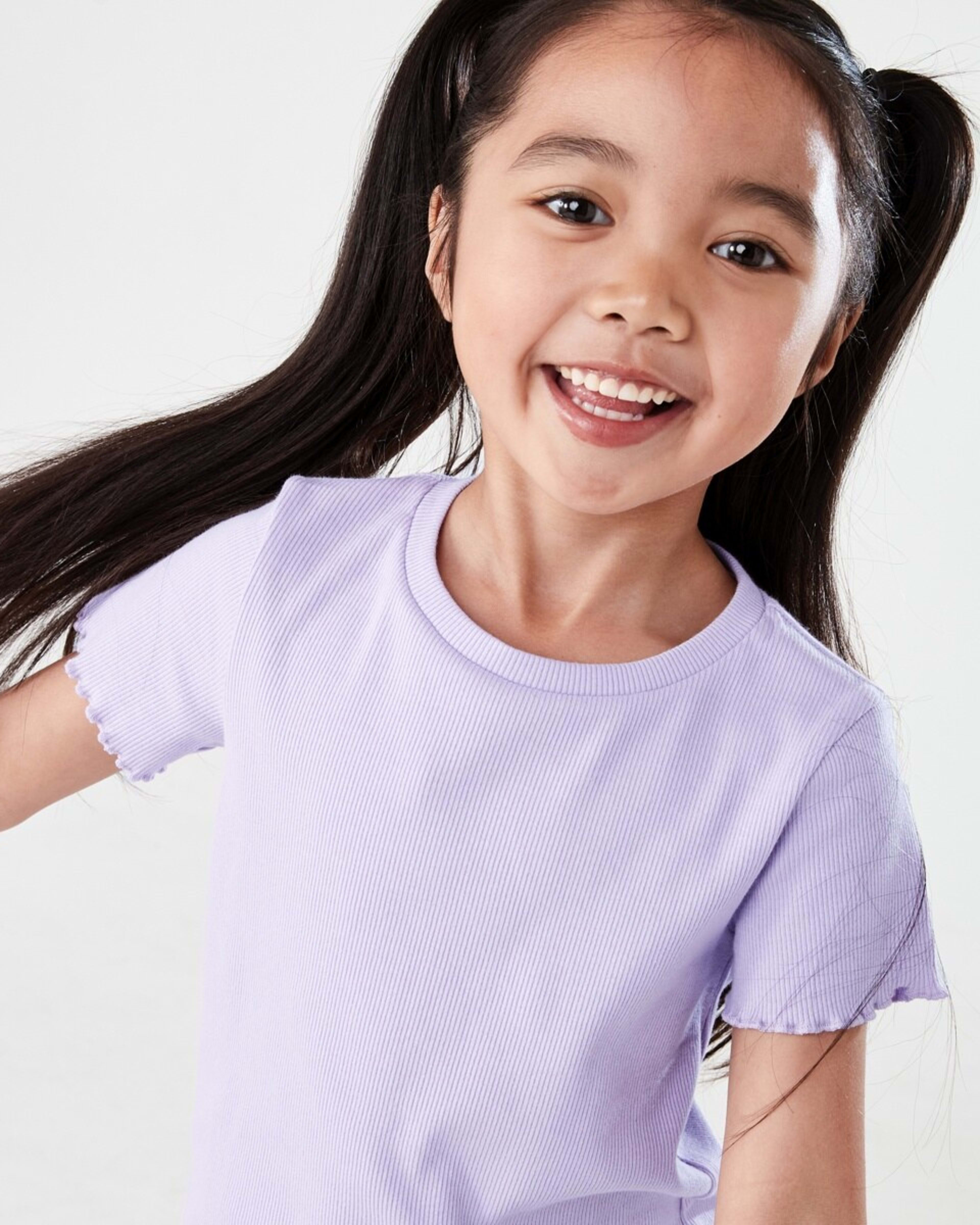 3 Short Sleeve Rib T-shirt PASTEL LILAC, 3 of 8