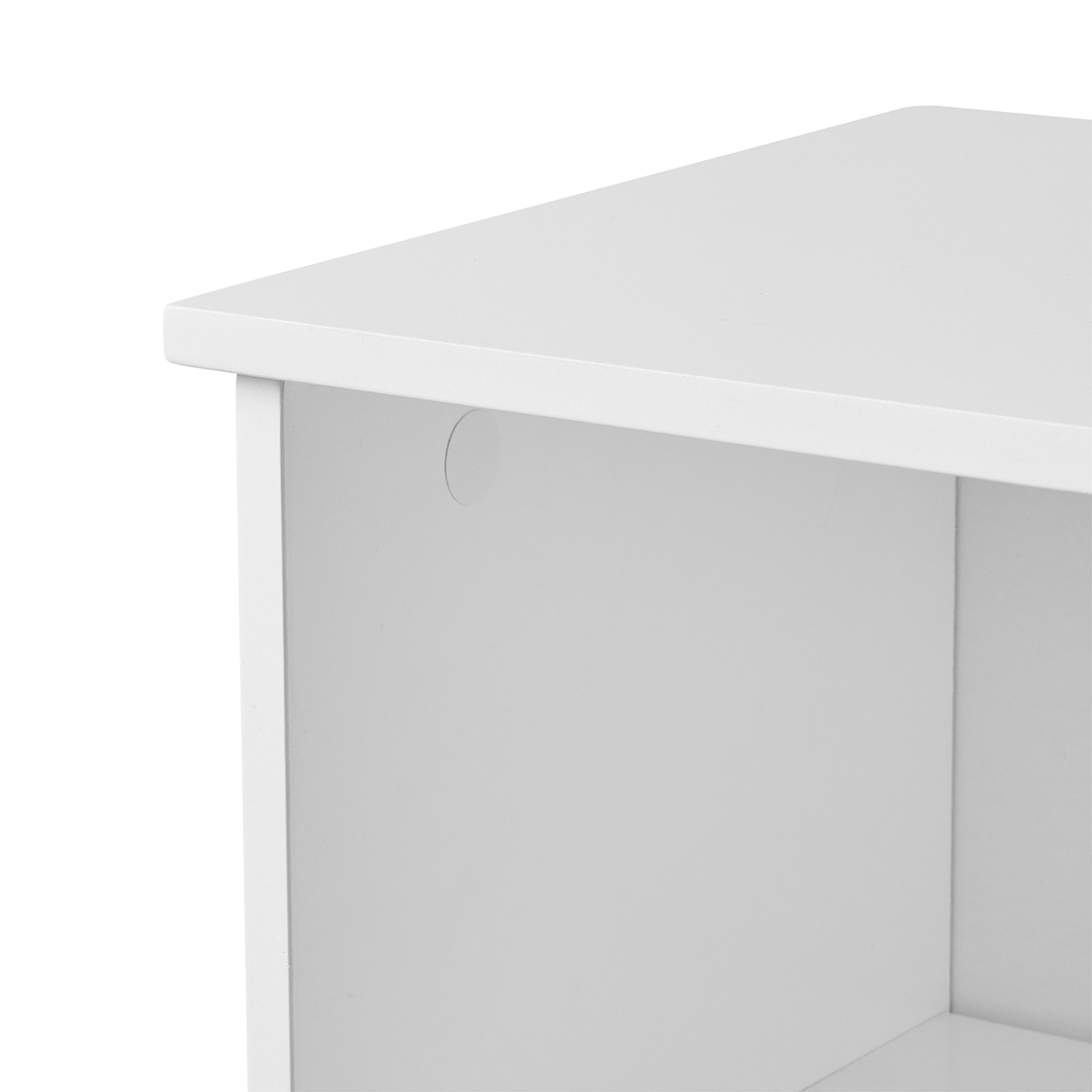 7 Panelled Cabinet with 3 Shelves - White, 7 of 8