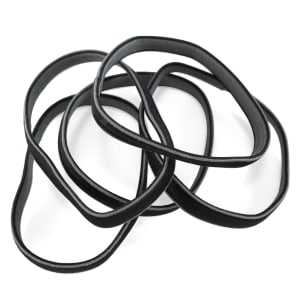 12 Pack Black & Grey Large Reversible Elastics - Kmart