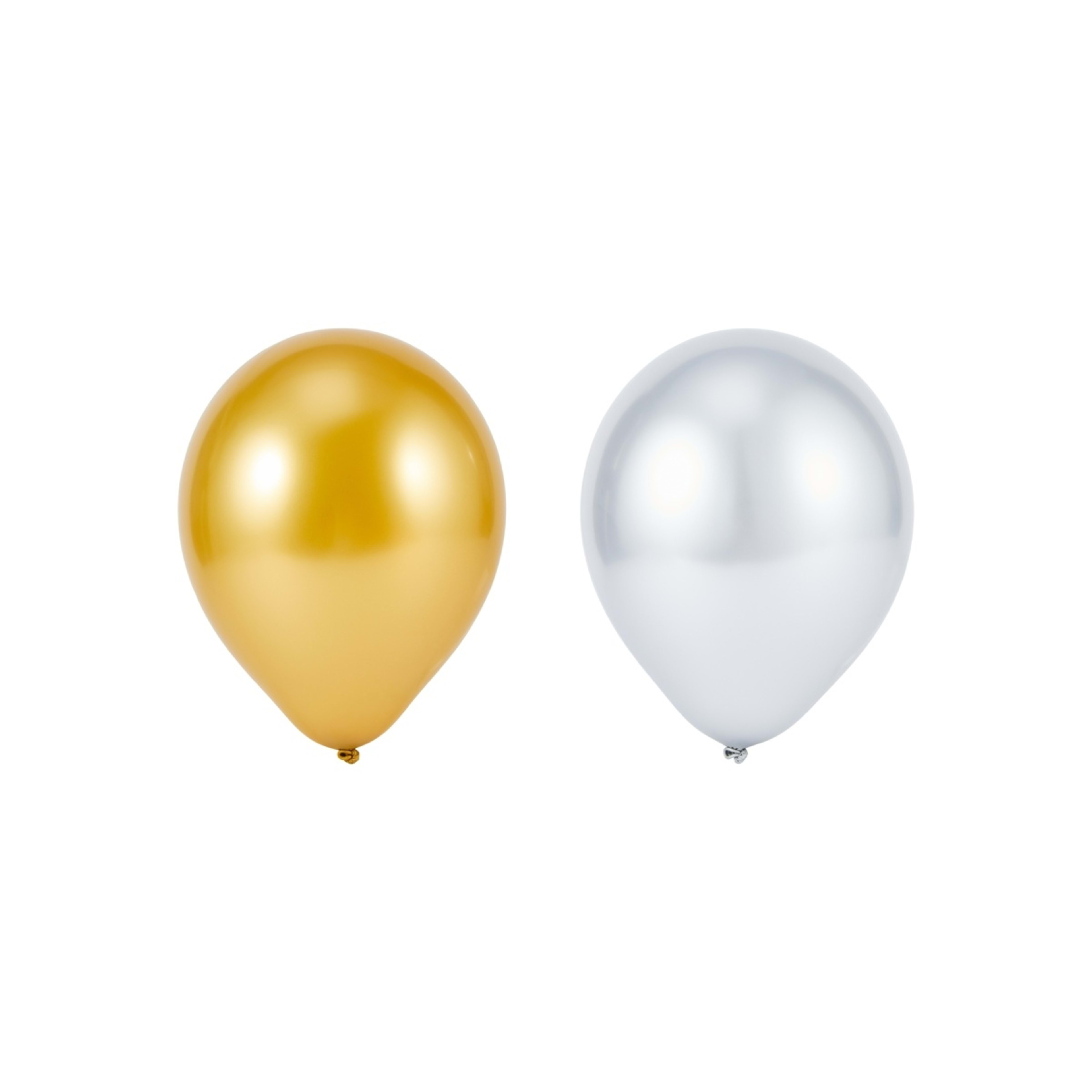 2 50 Piece Gold Look and Silver Look Chrome Balloons, 2 of 3