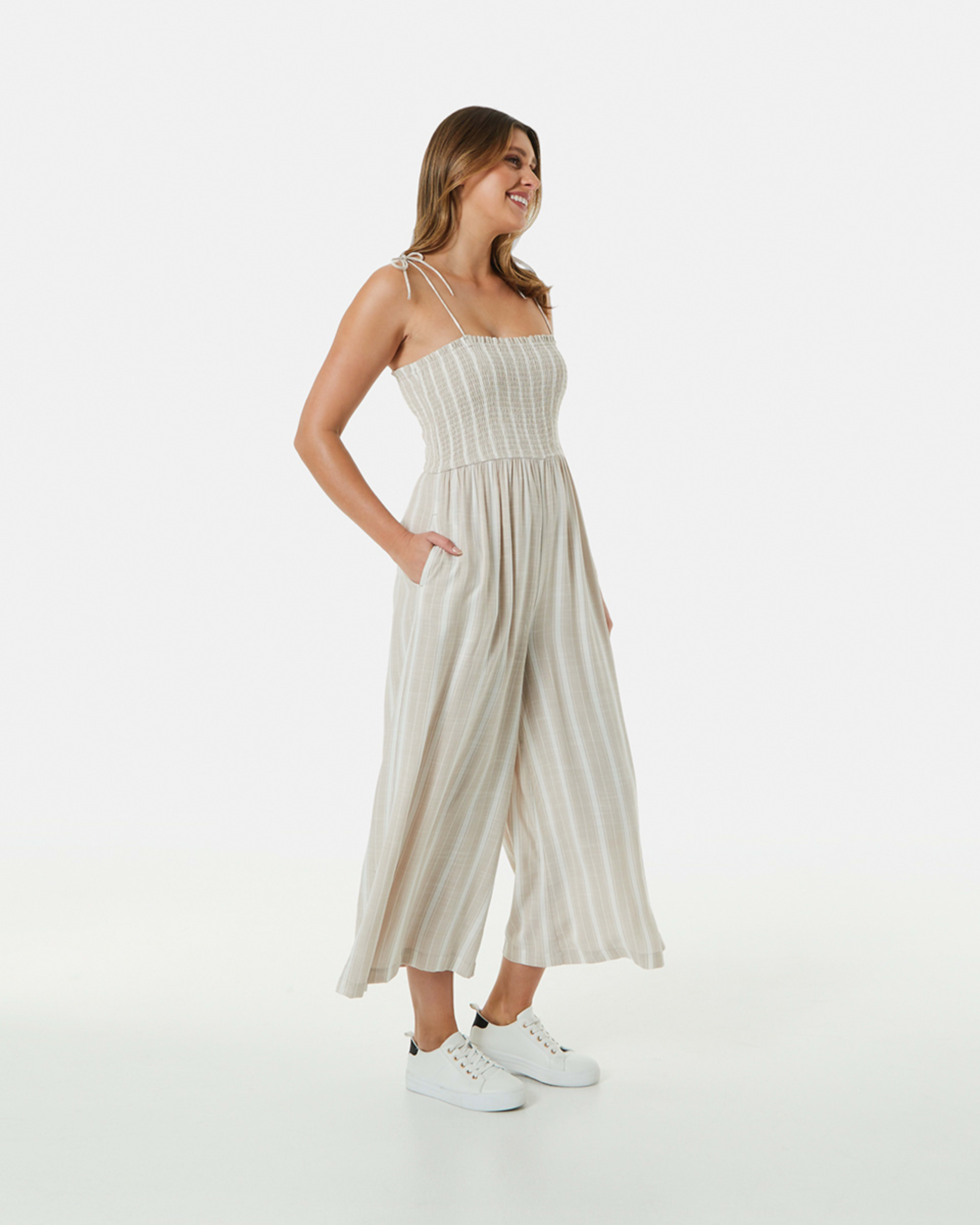 Sleeveless Shirred Bodice Jumpsuit Kmart