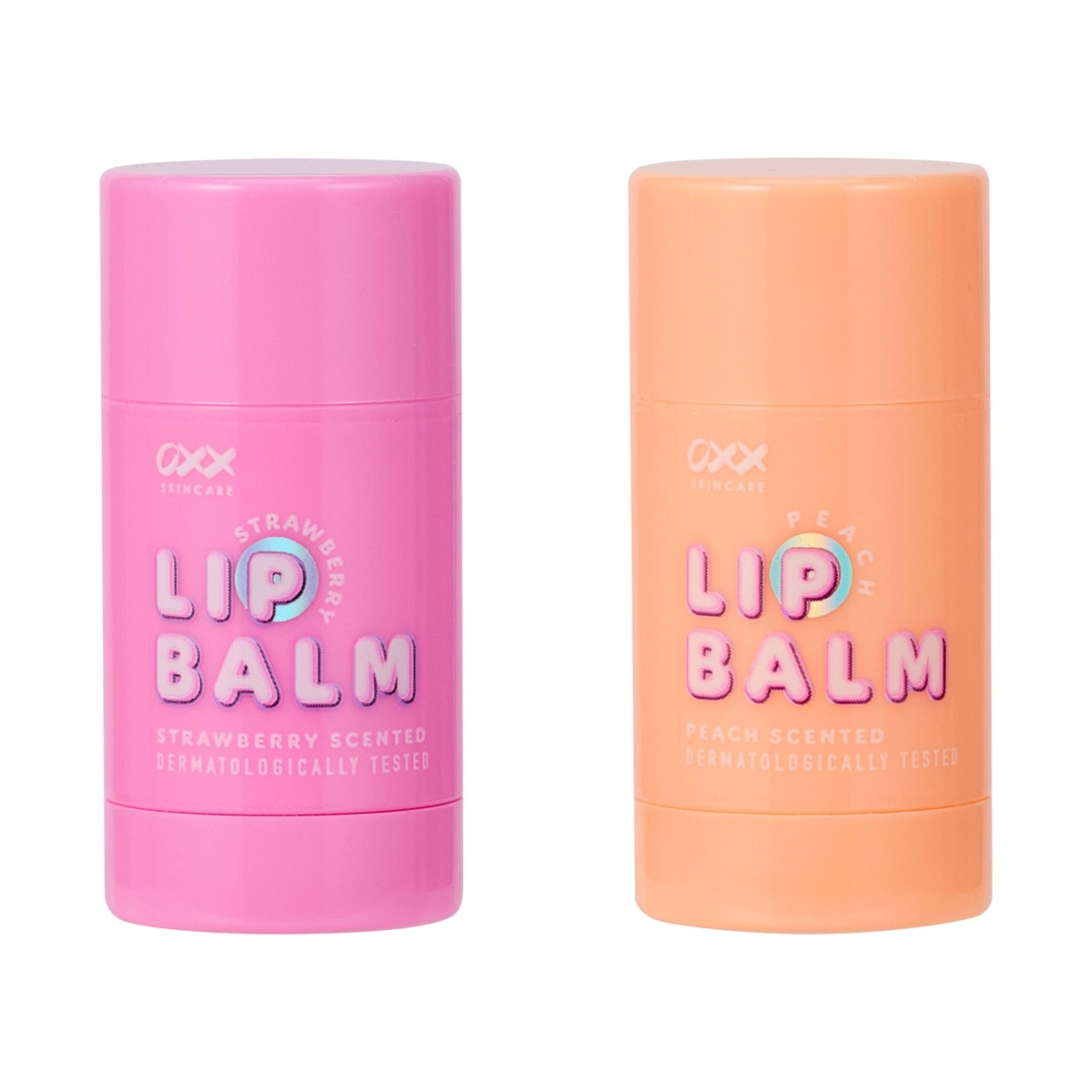 6 OXX Skincare Lip Balm Duo - Strawberry and Peach Scented, 6 of 7