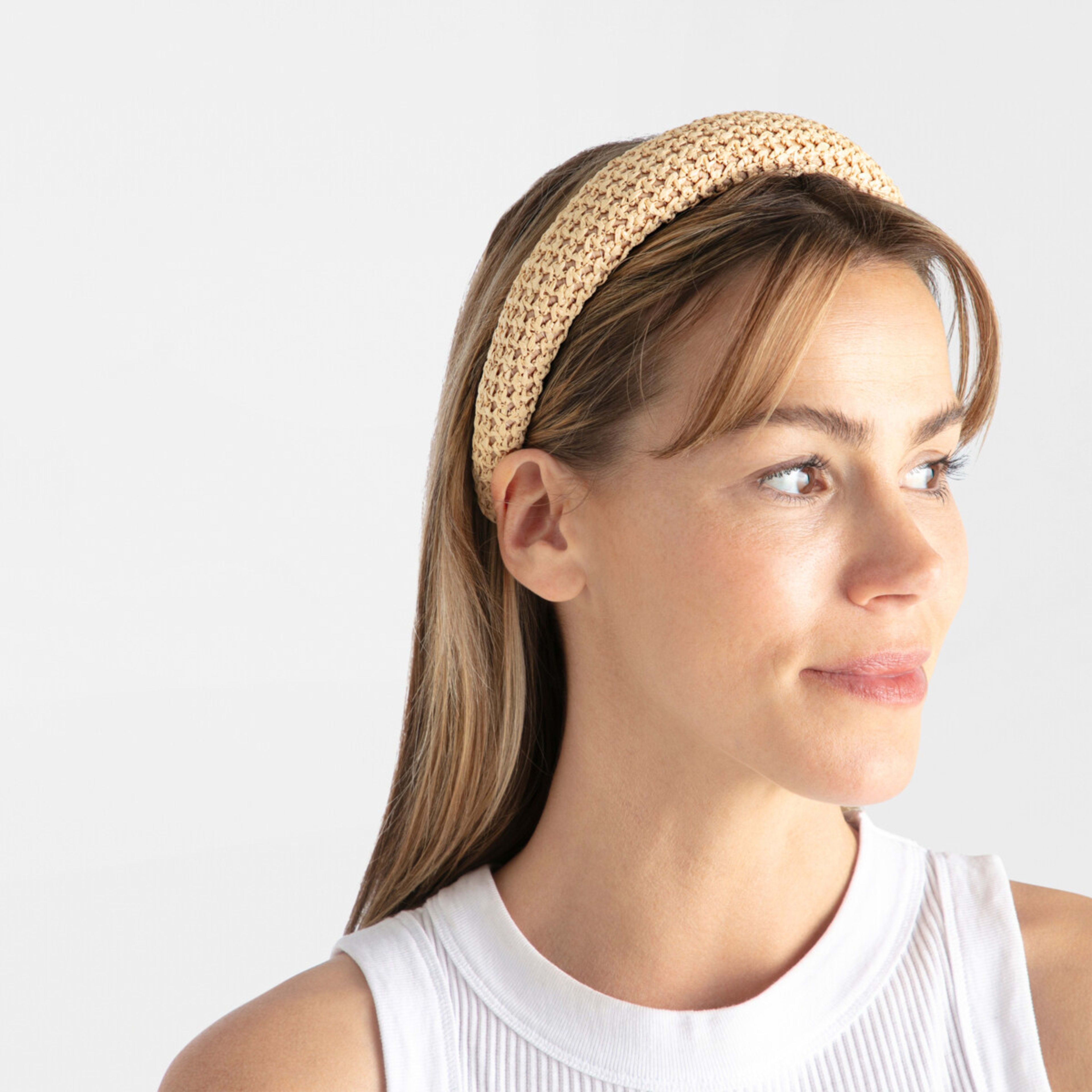 3 Raffia Headband - Natural, 3 of 5