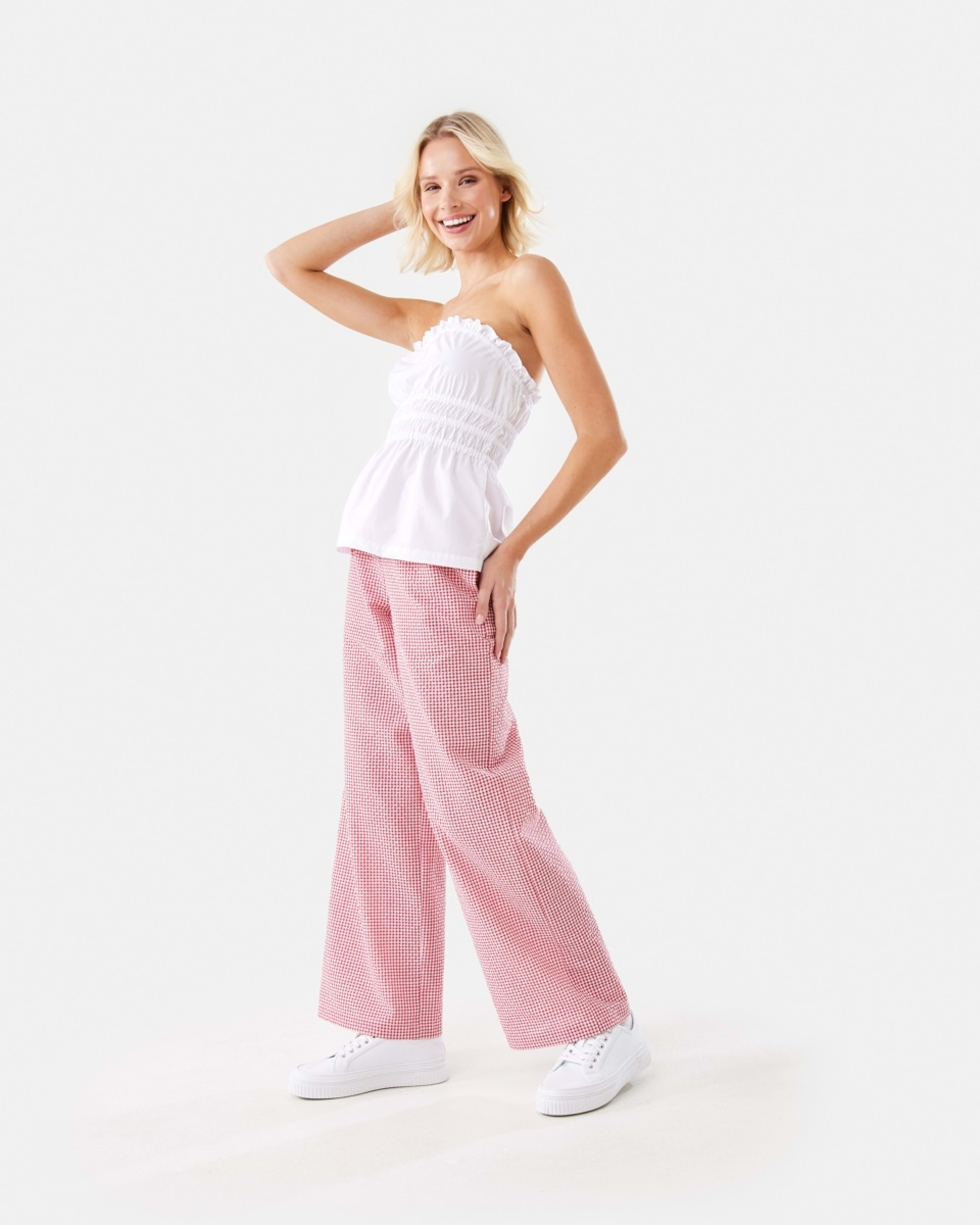 6 Seersucker Pants Red Ging, 6 of 9