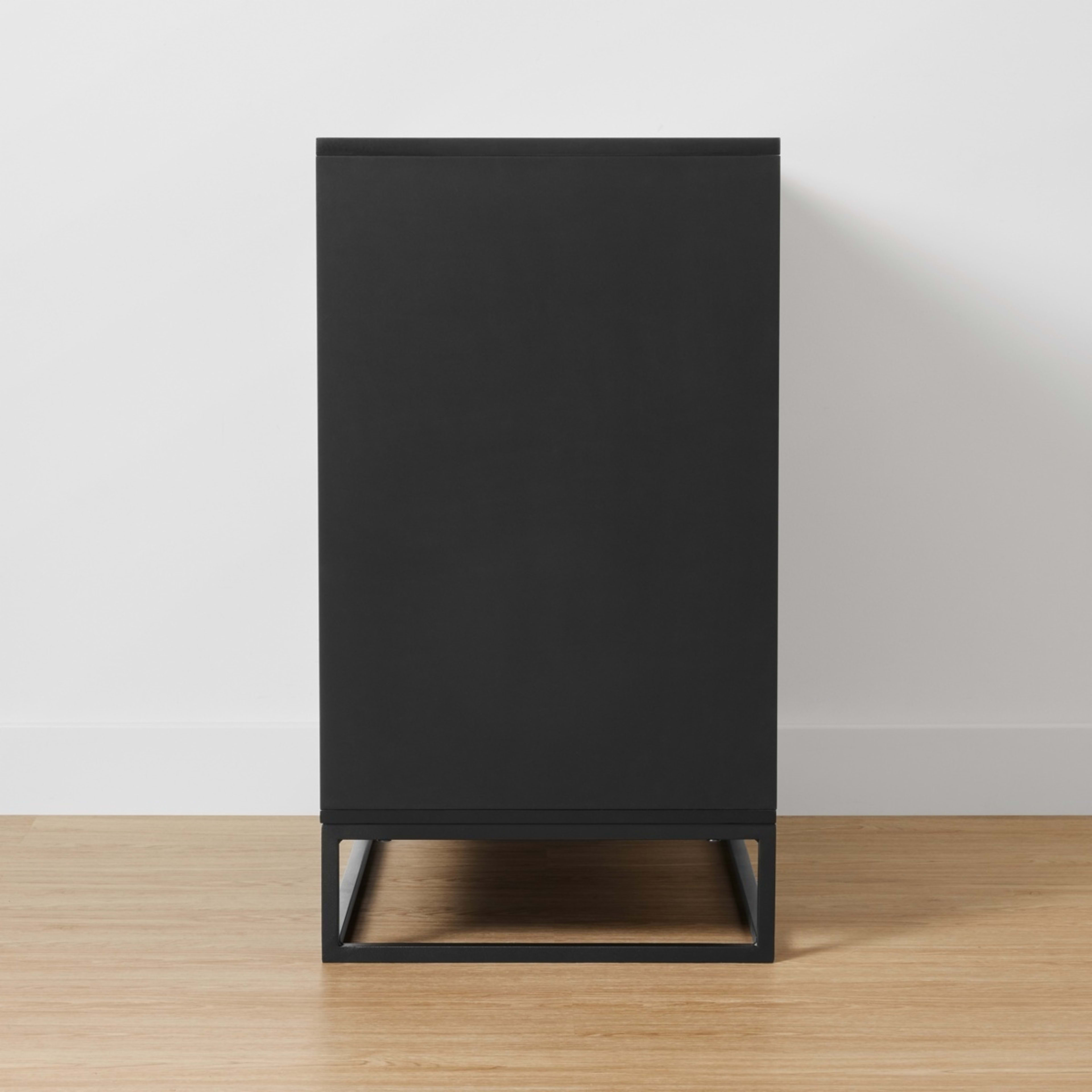 4 Stevie Ribbed Cabinet - Black, 4 of 10