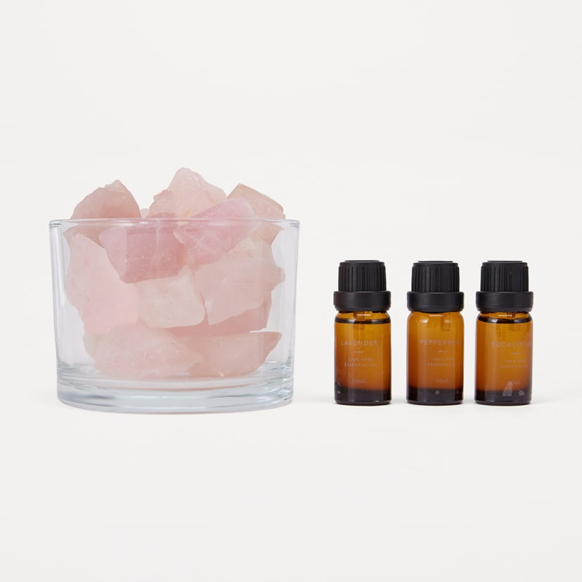 Fragrance Stones & Essential Oils Set Kmart
