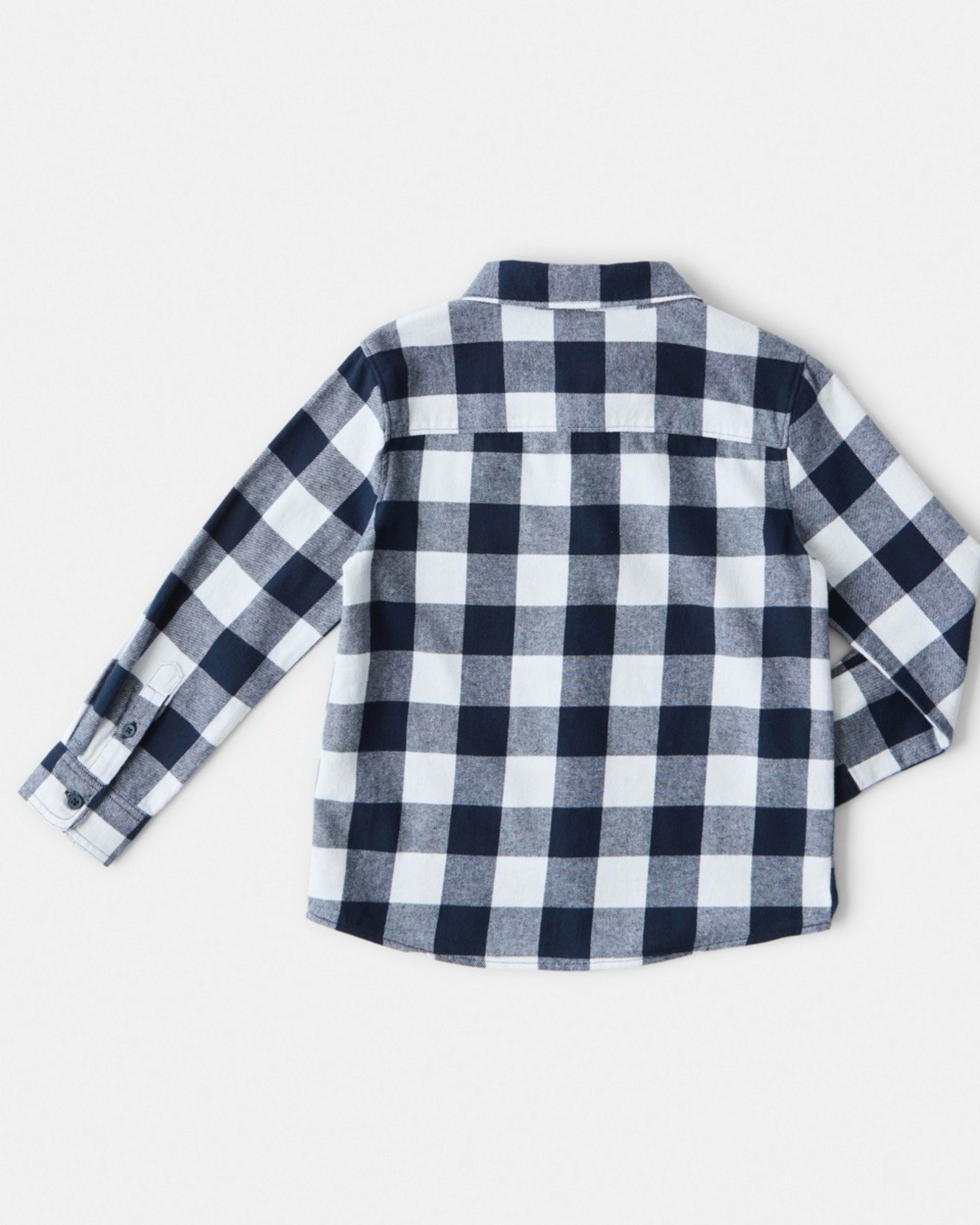 10 Yarn Dyed Flannel Shirt Two Tone Buffalo Navy, 10 of 10