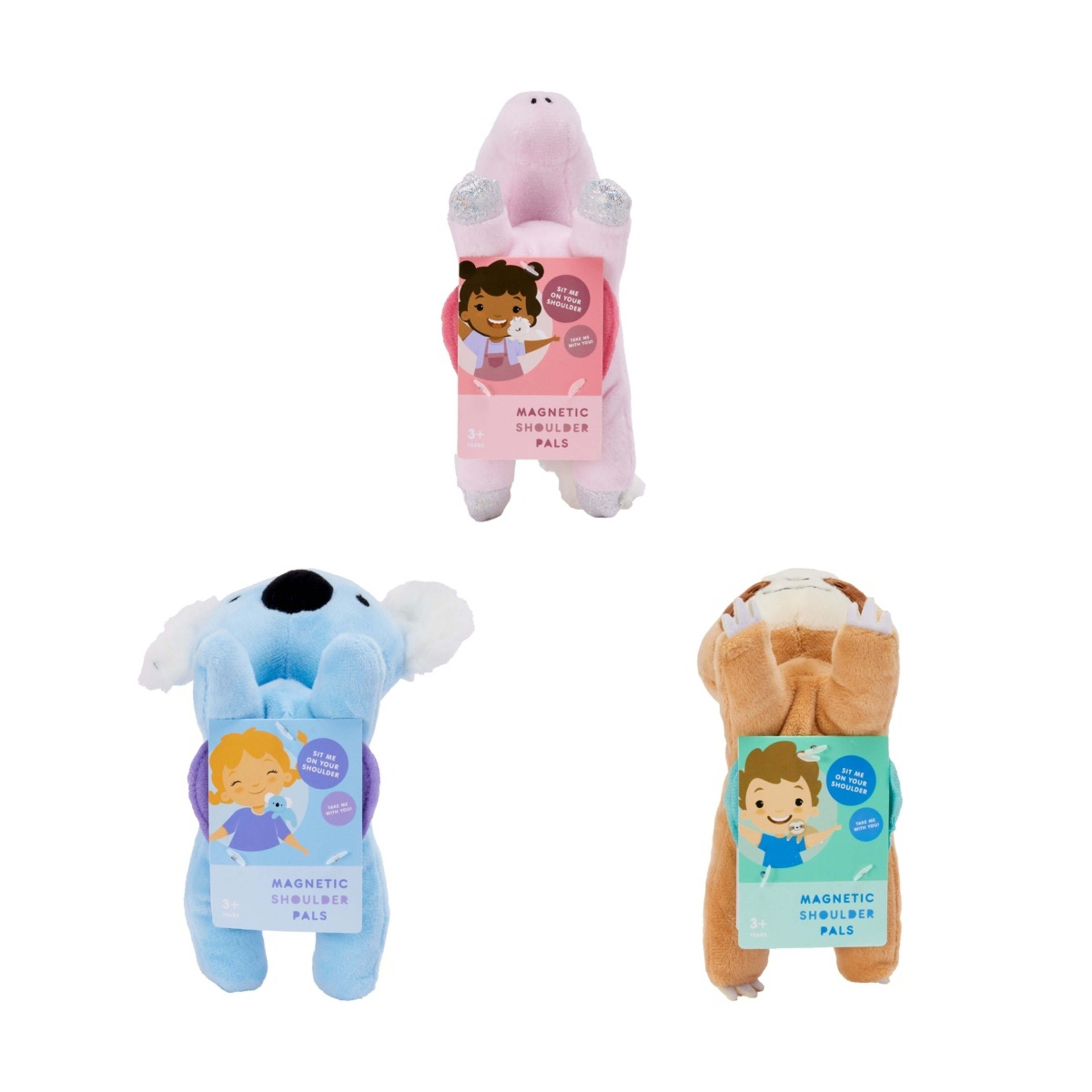 10 Magnetic Shoulder Pals Plush Toy - Assorted, 10 of 10