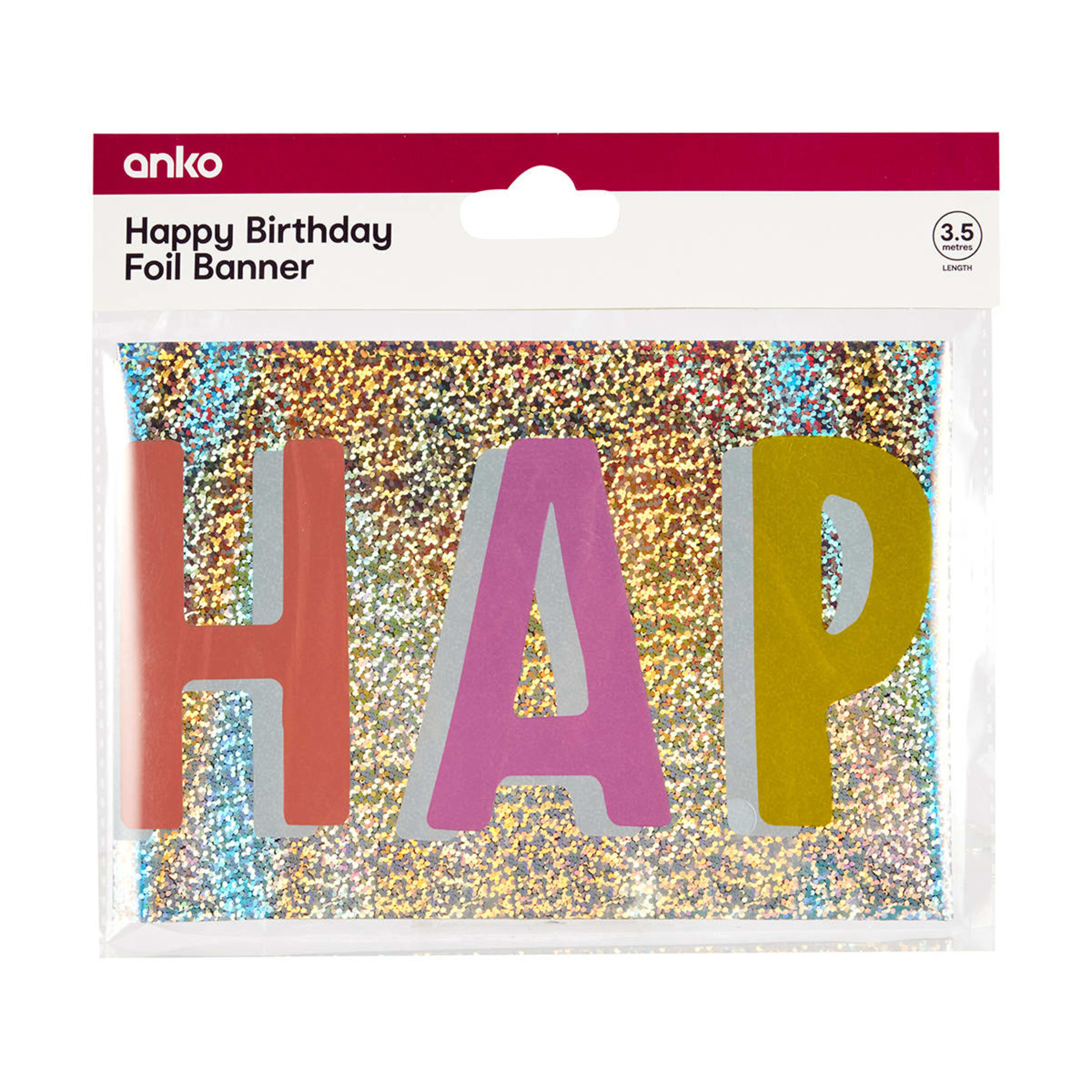 3 Happy Birthday Foil Banner, 3 of 3