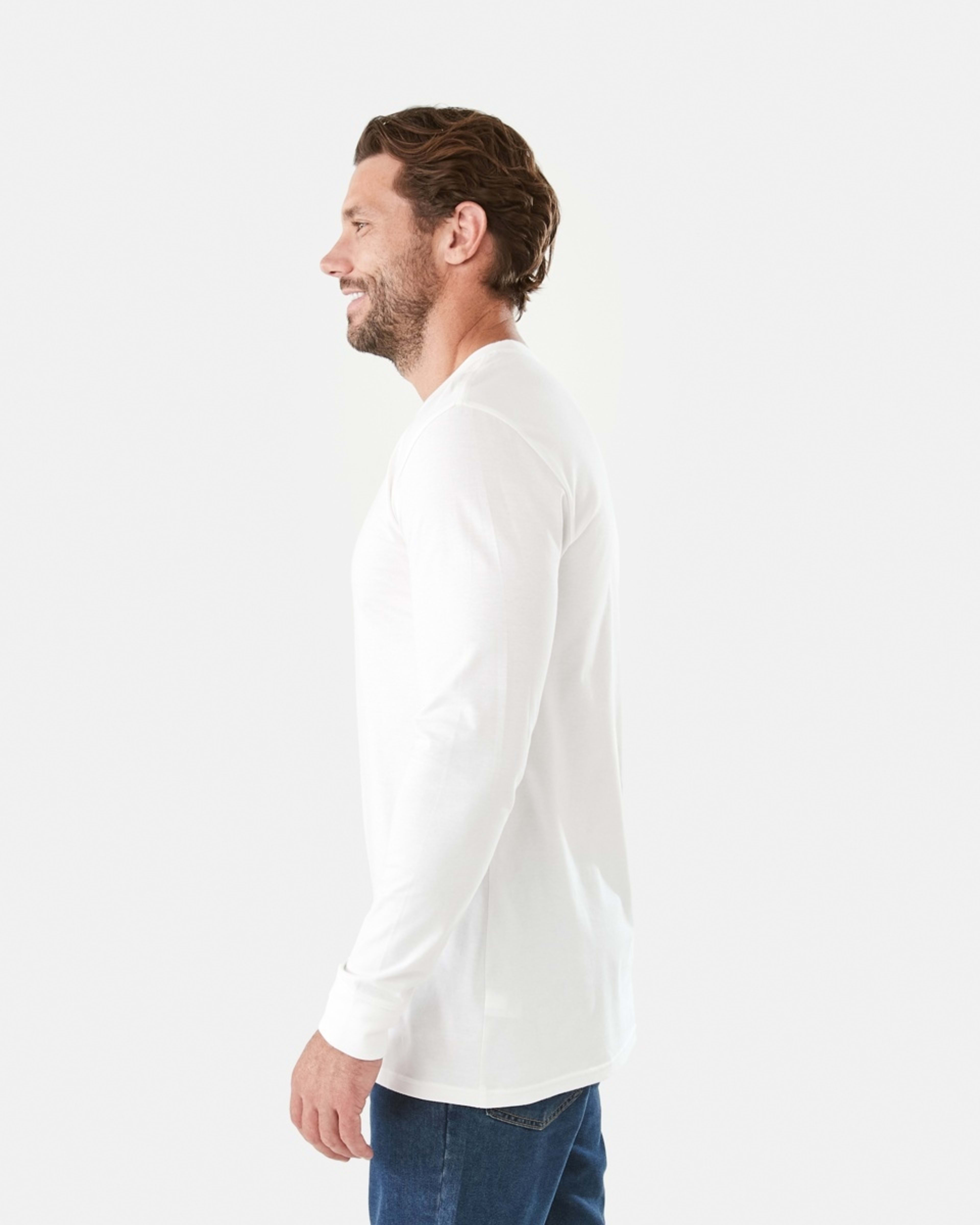 2 Long Sleeve Longline T-shirt White, 2 of 5