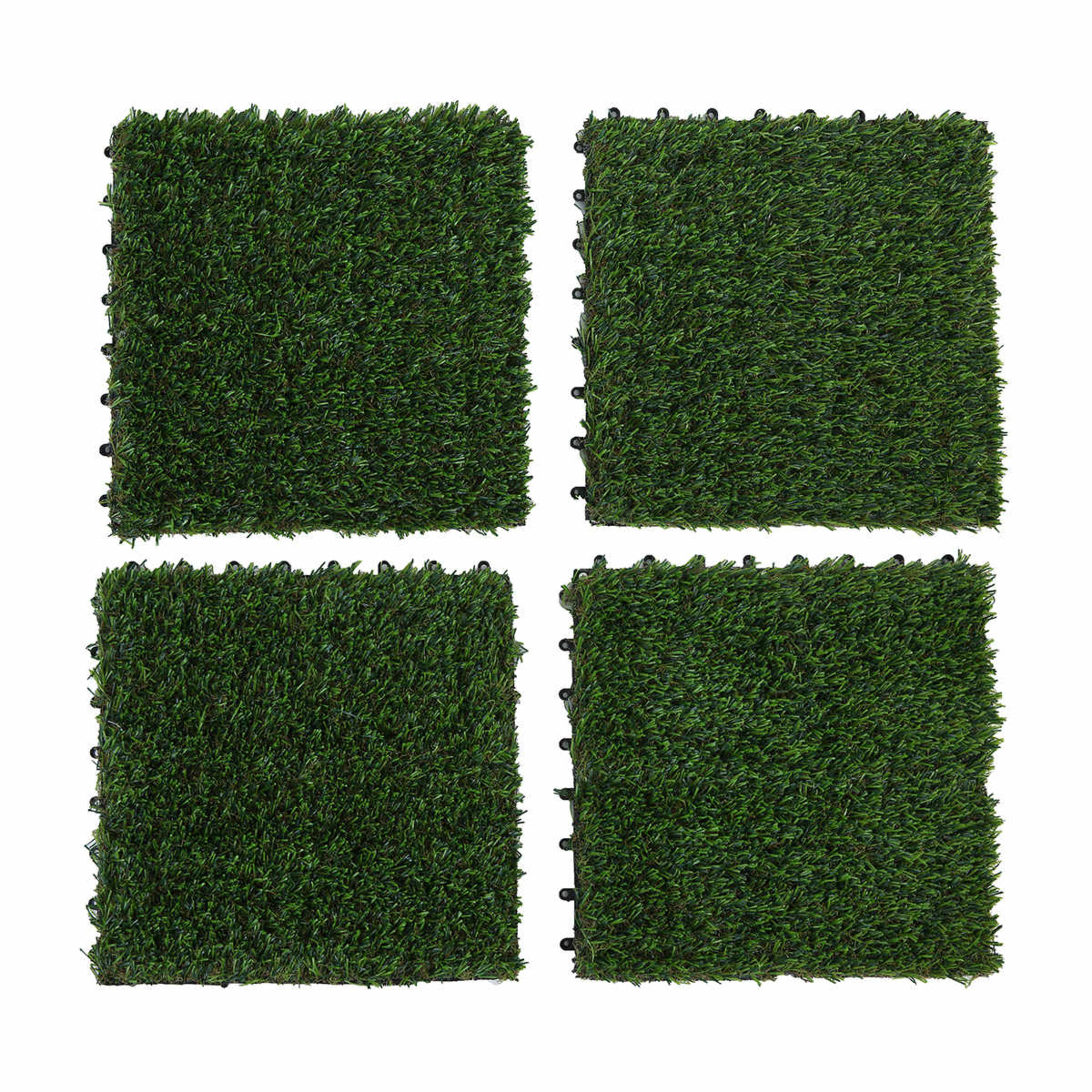2 4 Pack Faux Grass Tiles, 2 of 5