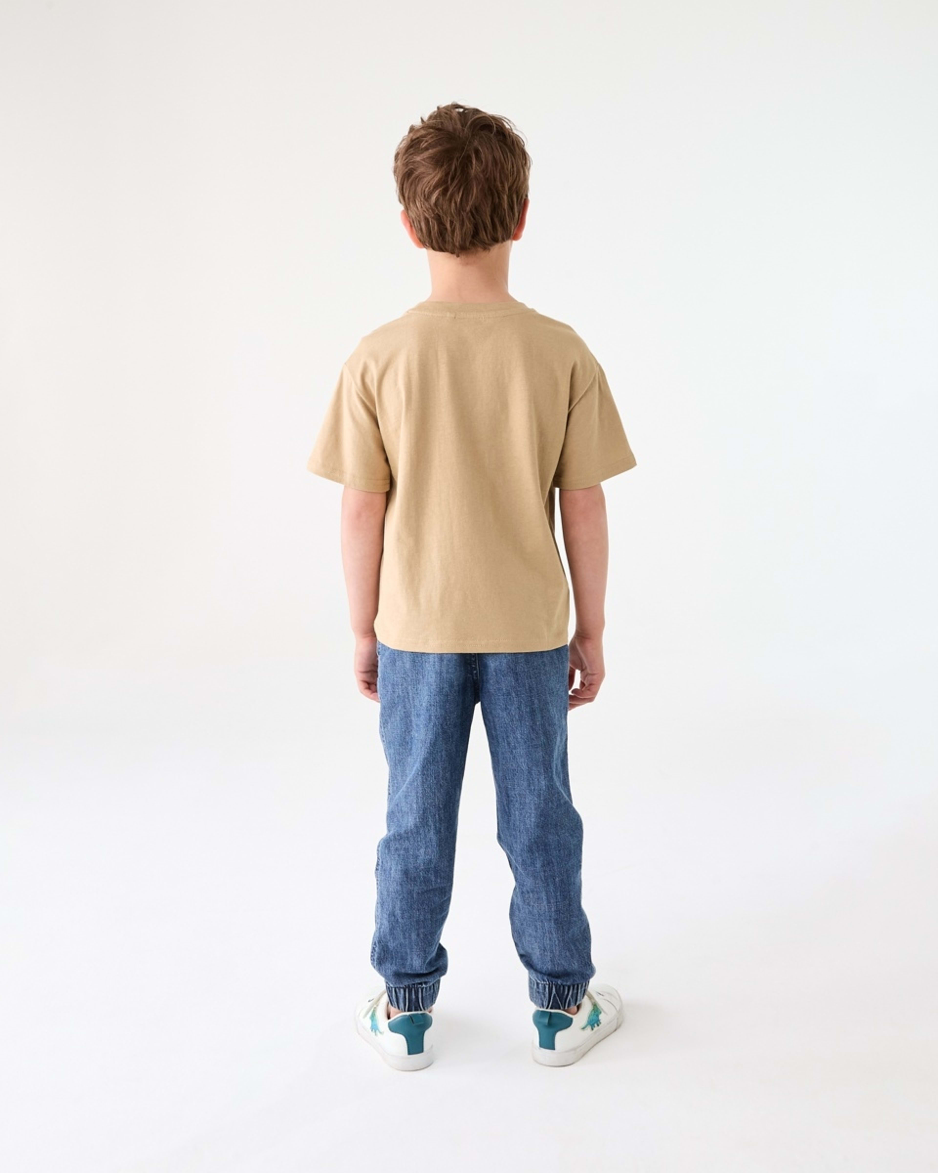 6 Chest Print T-shirt WORKING DIGGERS LIGHT BROWN, 6 of 6