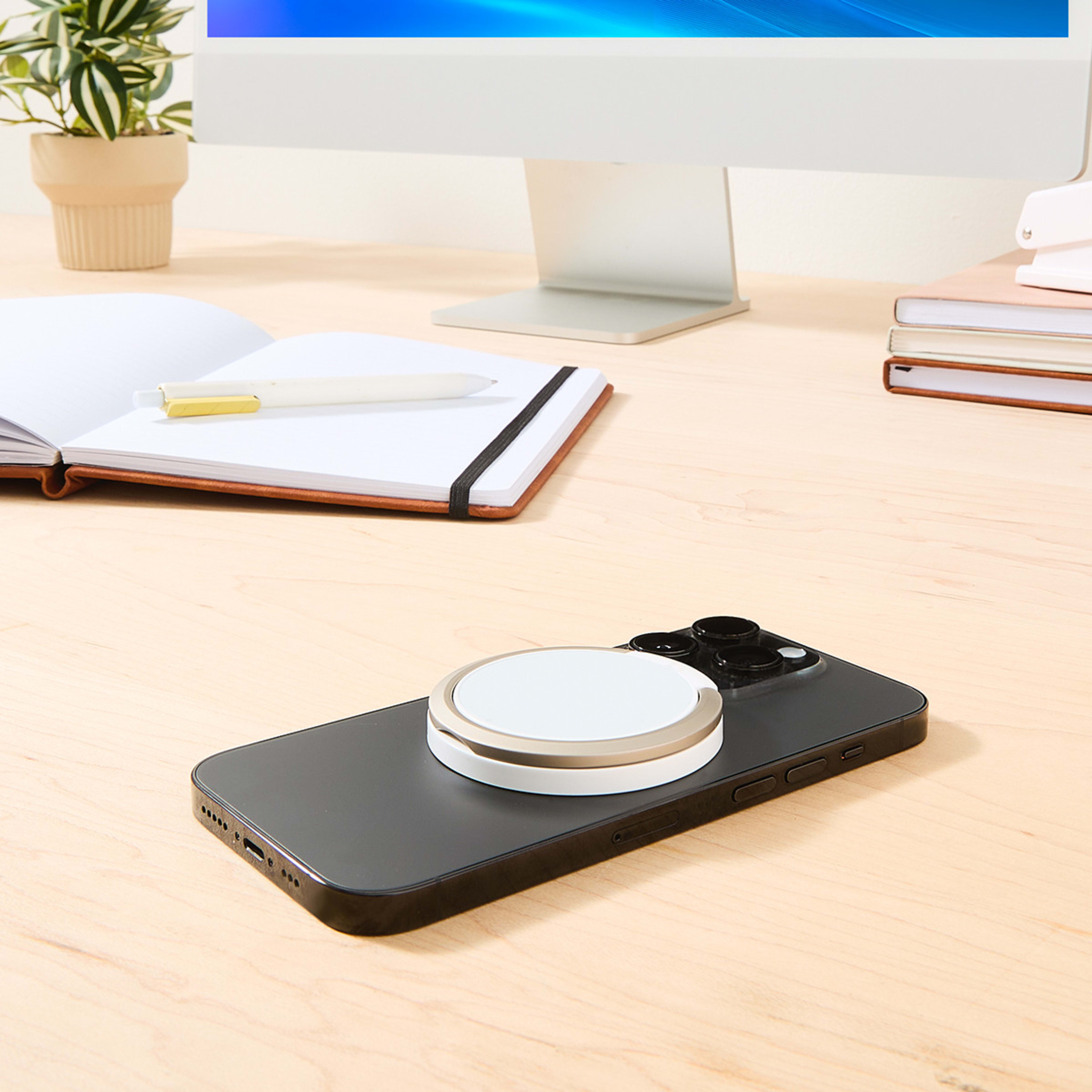 1 Wireless Charging Pad with Stand - White