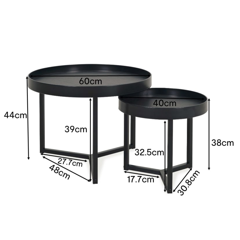 Set of 2 Noir Coffee Tables Kmart