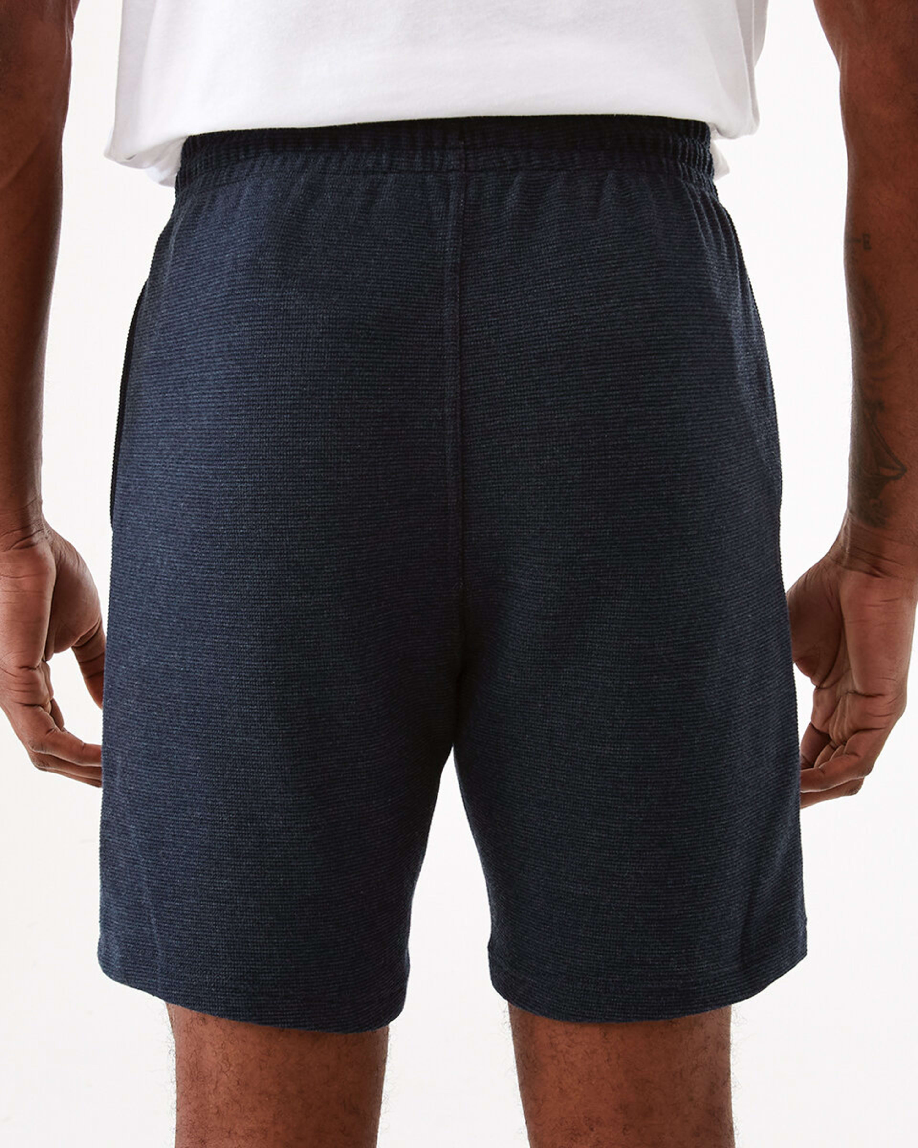 3 Textured Fleece Shorts Blu Marle, 3 of 6