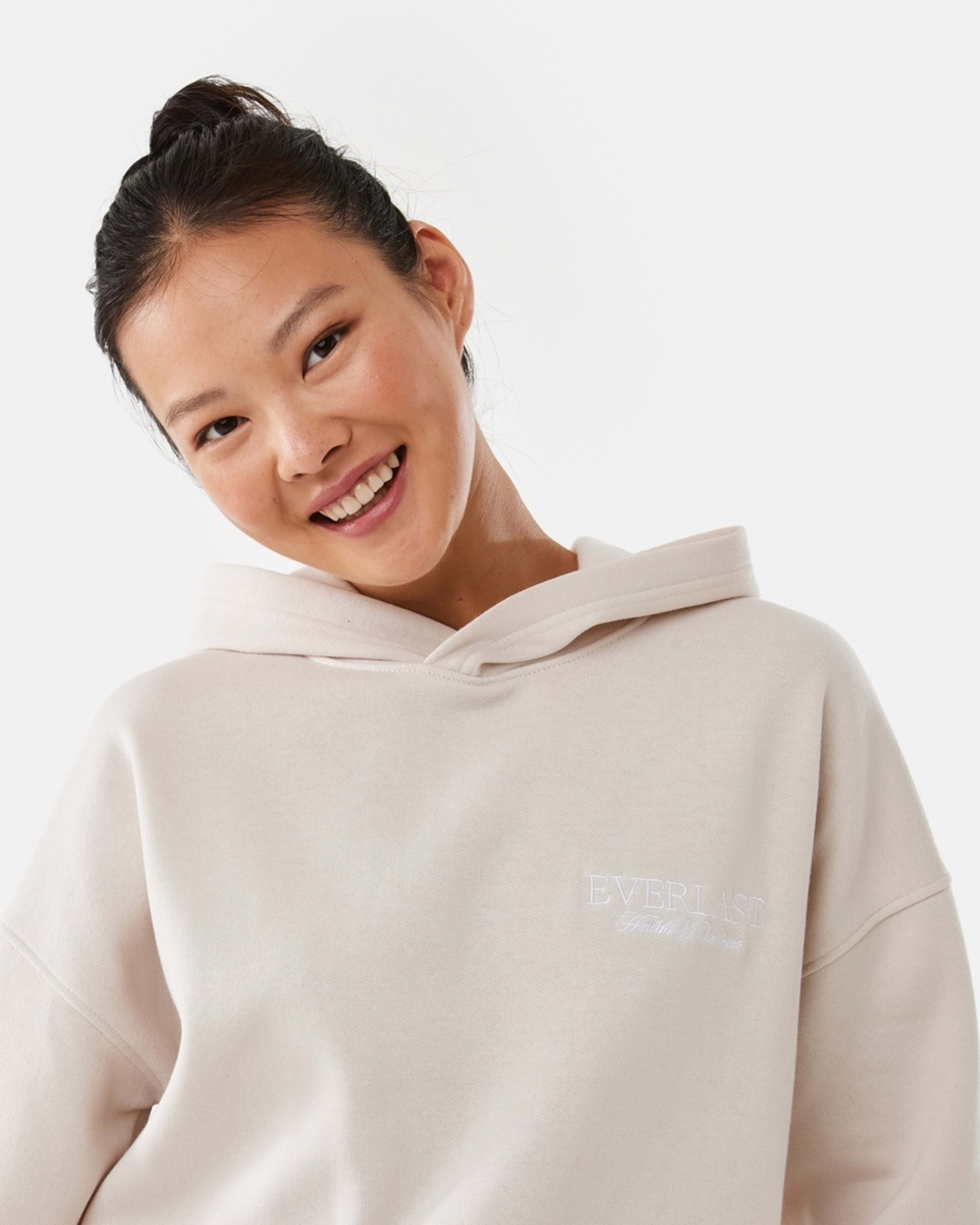 5 Everlast Womens Street Oversized Hoodie Cool Beige, 5 of 8