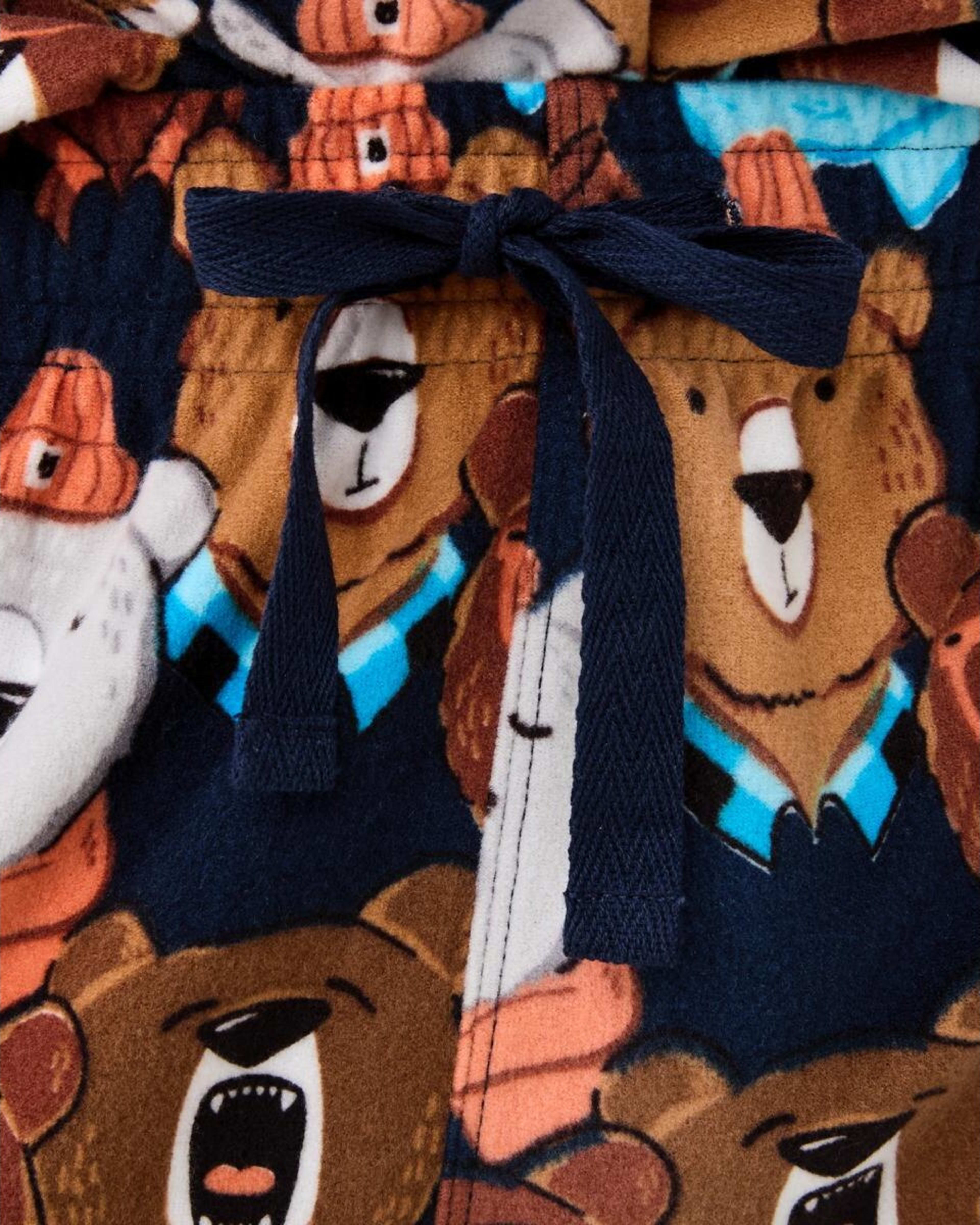 7 Long Sleeve Matching Jogger Pyjama Set Nvy Bears, 7 of 7