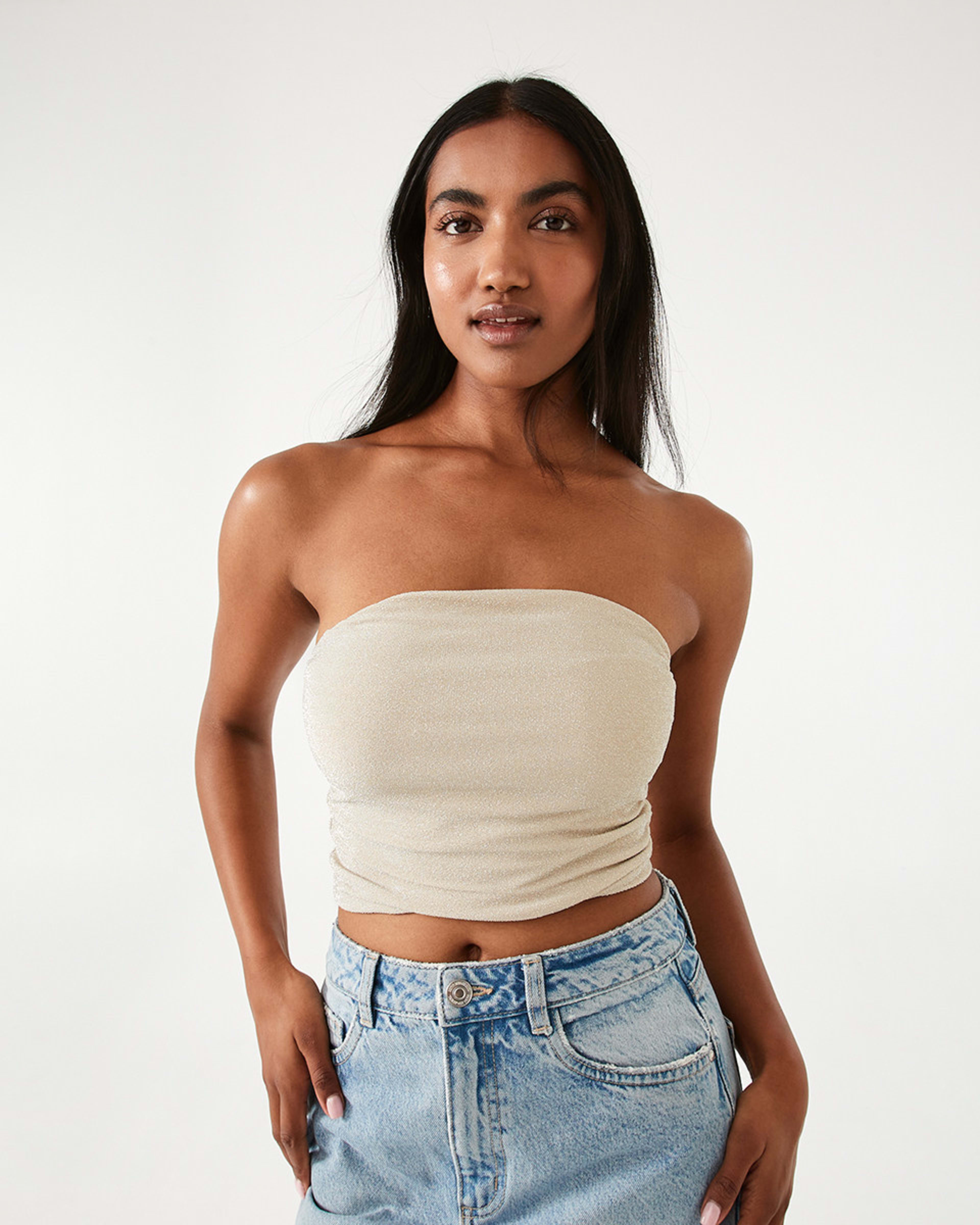 Sleeveless Ruched Tube Top - Kmart NZ