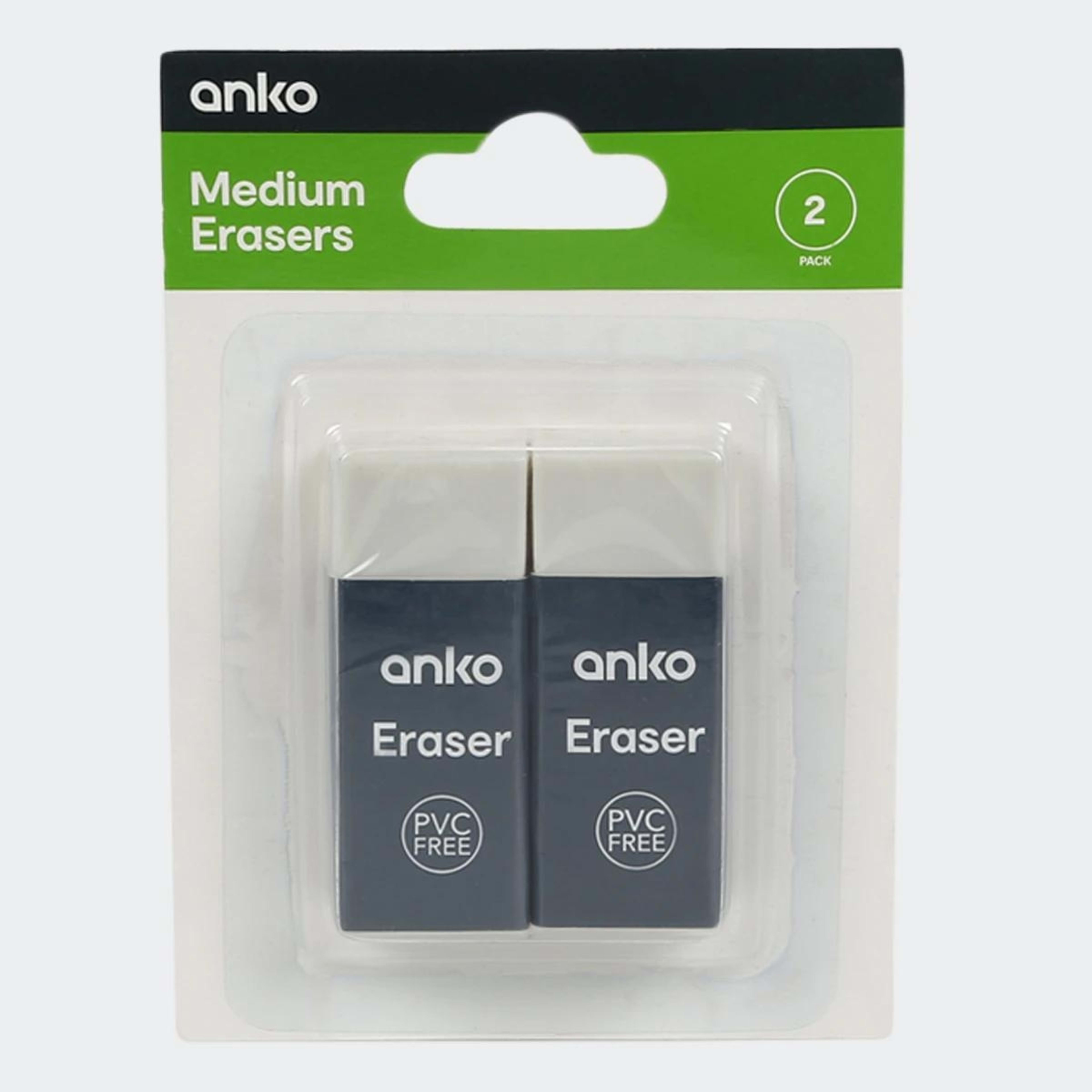 1 2 Pack Medium Erasers, 1 of 4