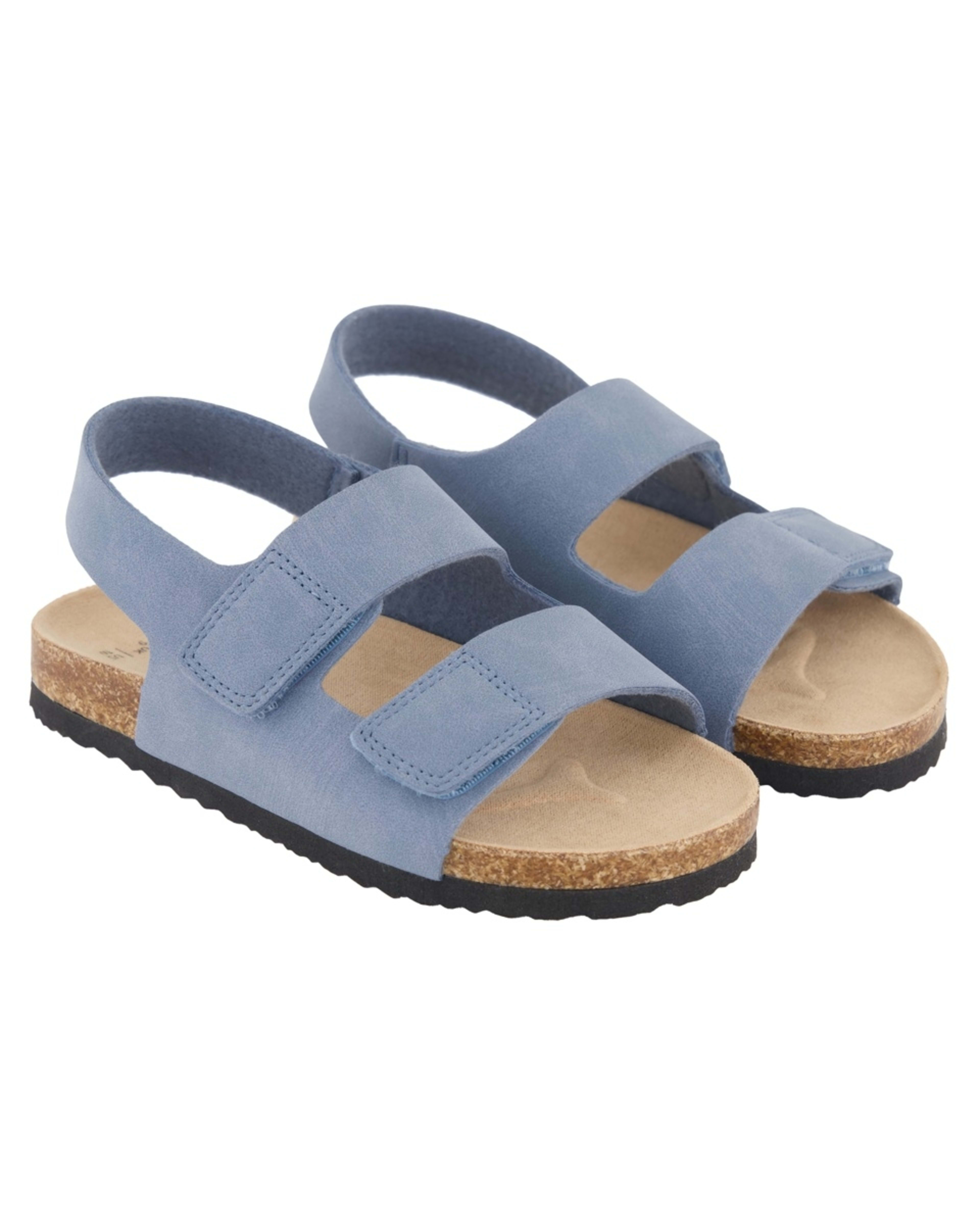2 Junior Corduroy Corkbed Sandals Blue, 2 of 4