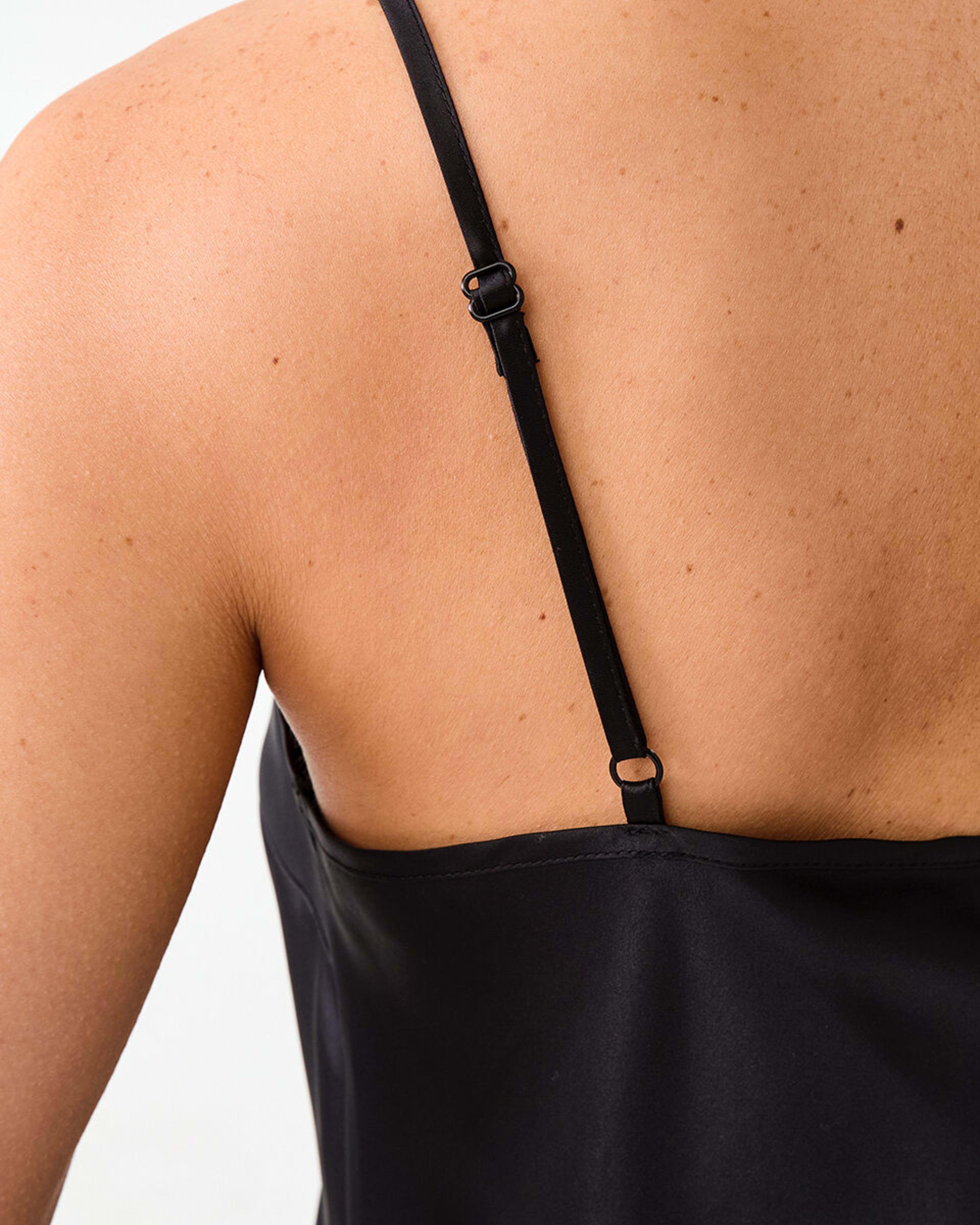 6 Satin Cami Nightie Black, 6 of 8