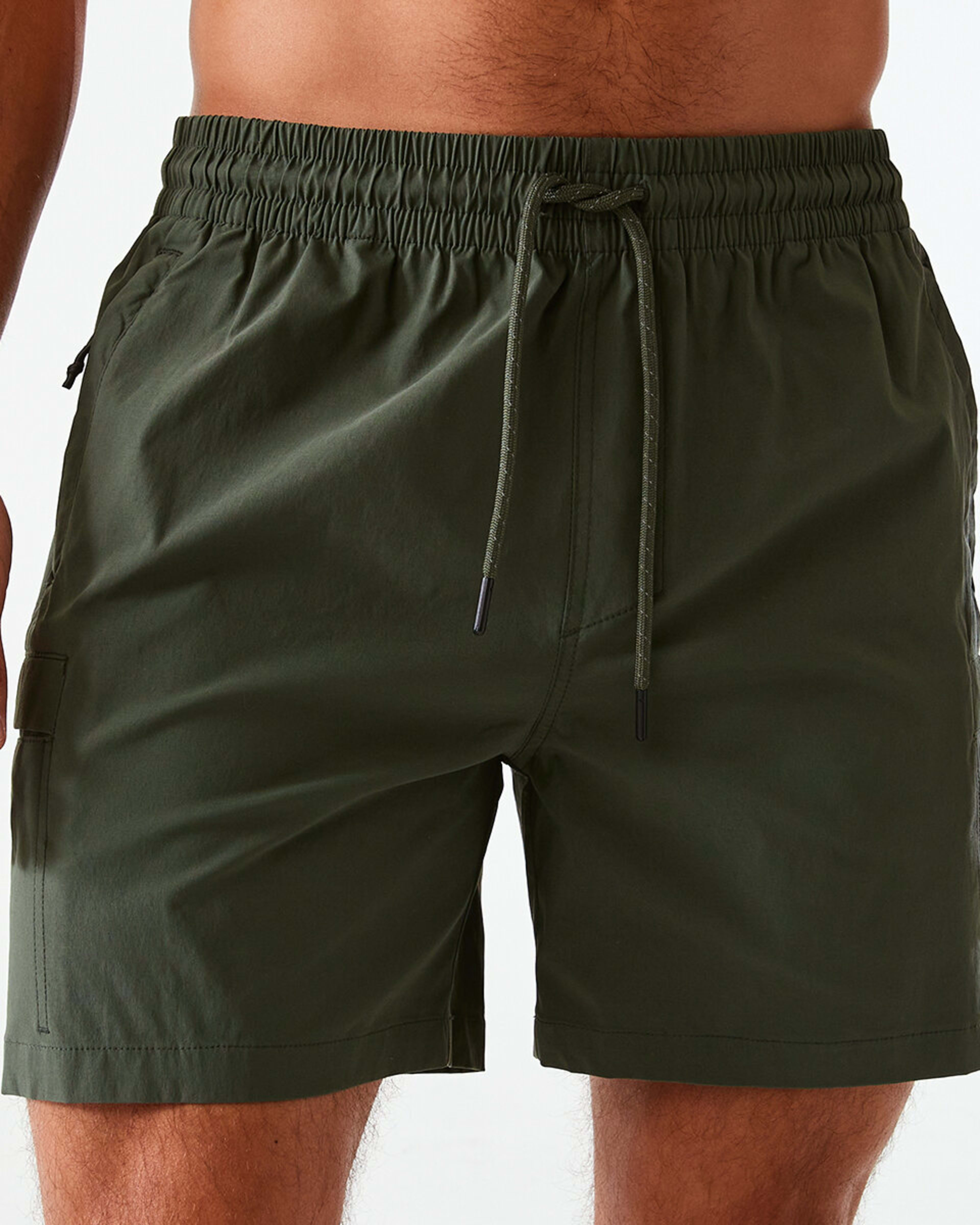 2 Active Mens Everyday Sports Shorts DEEPEST GREEN, 2 of 6