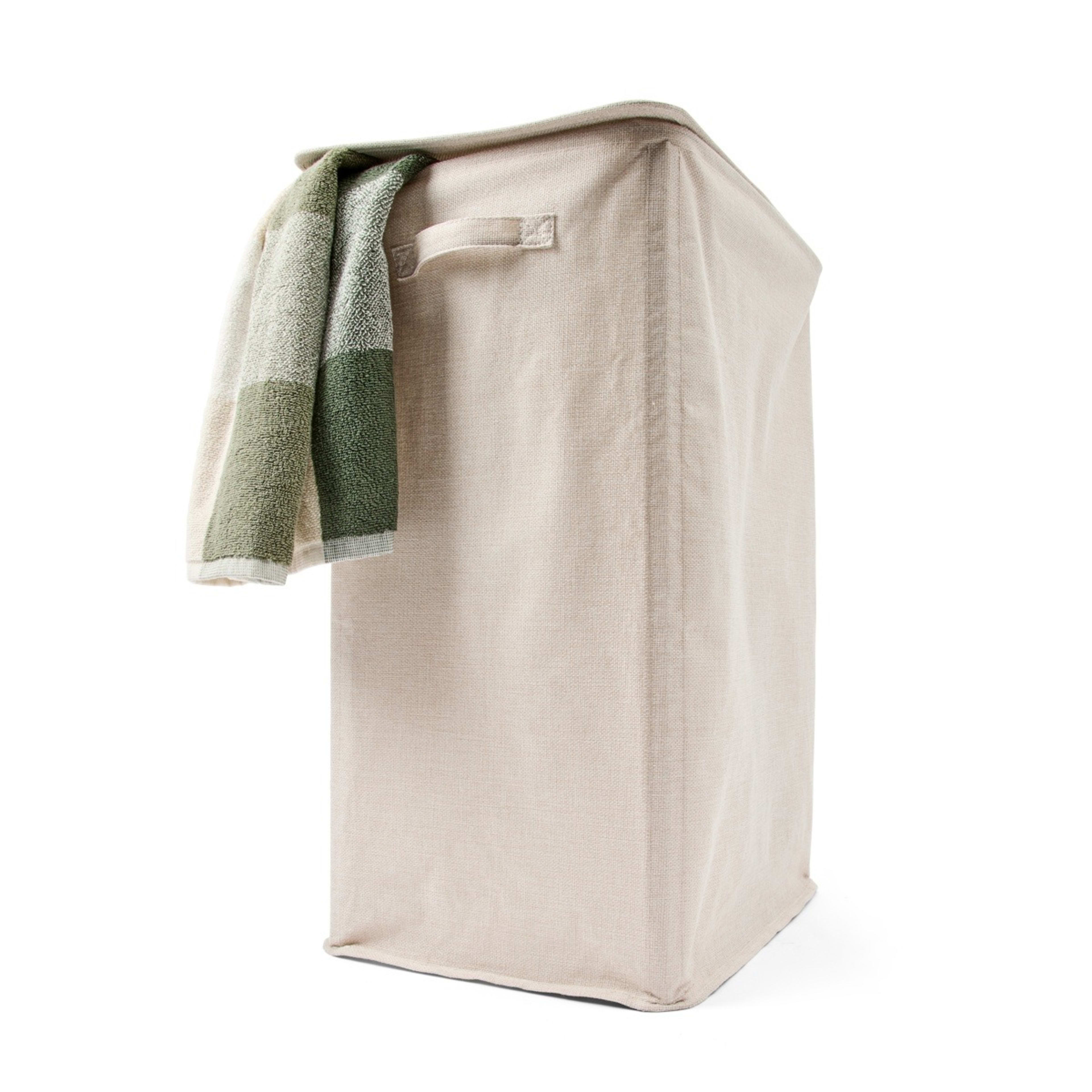 1 Linen Look Hamper with Lid