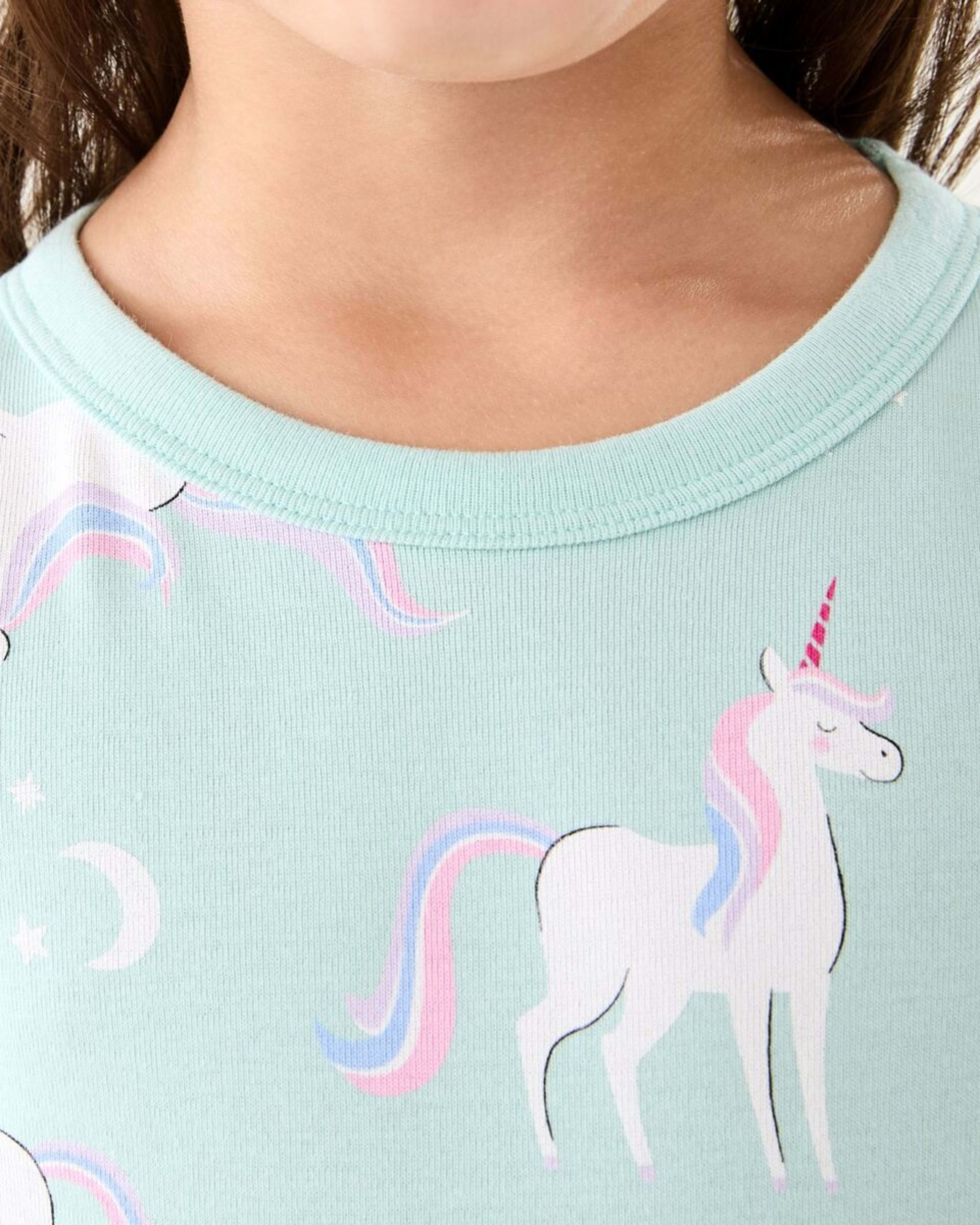 4 Rib Pyjama Set Blu Unicrn, 4 of 9