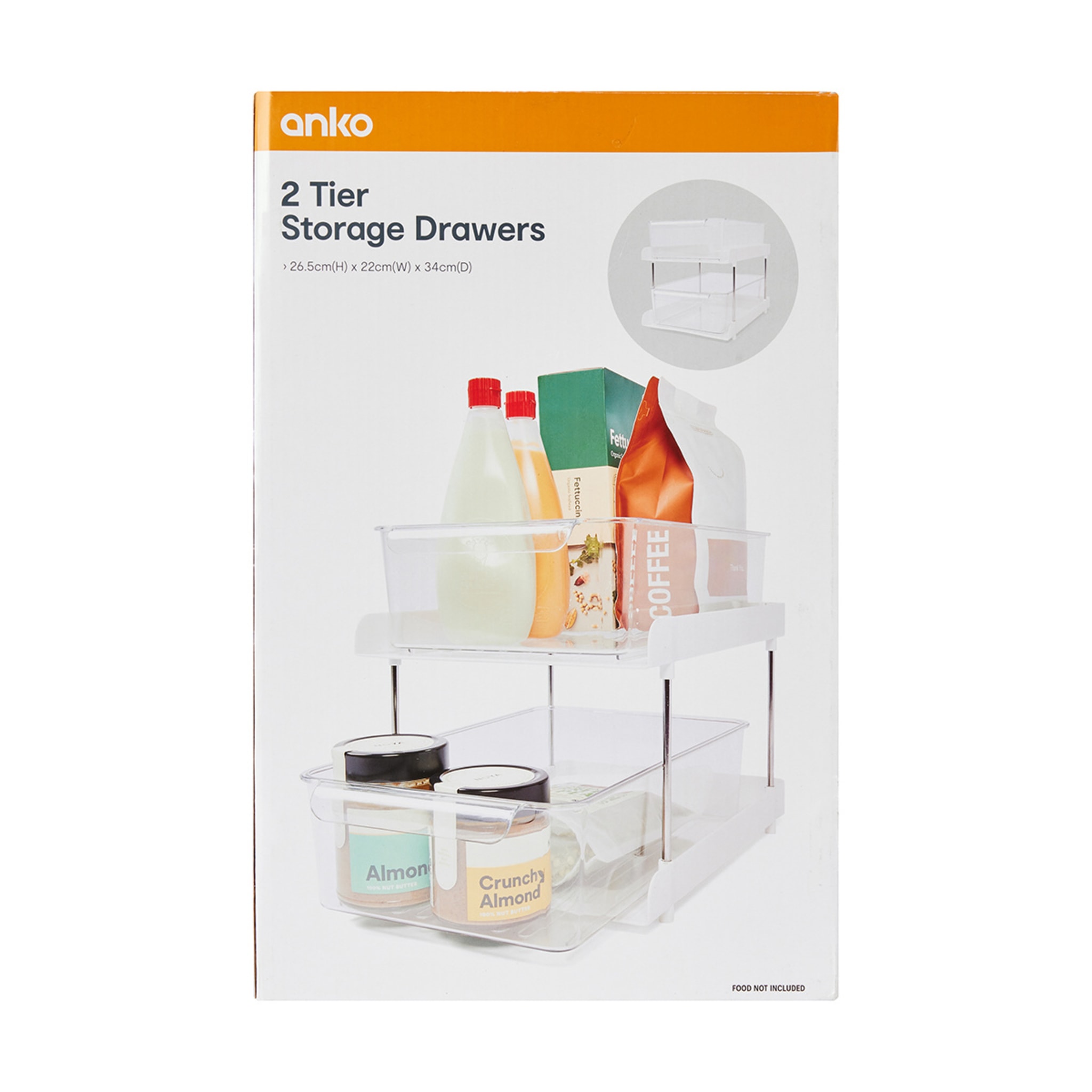 2 Tier Storage Drawers Kmart