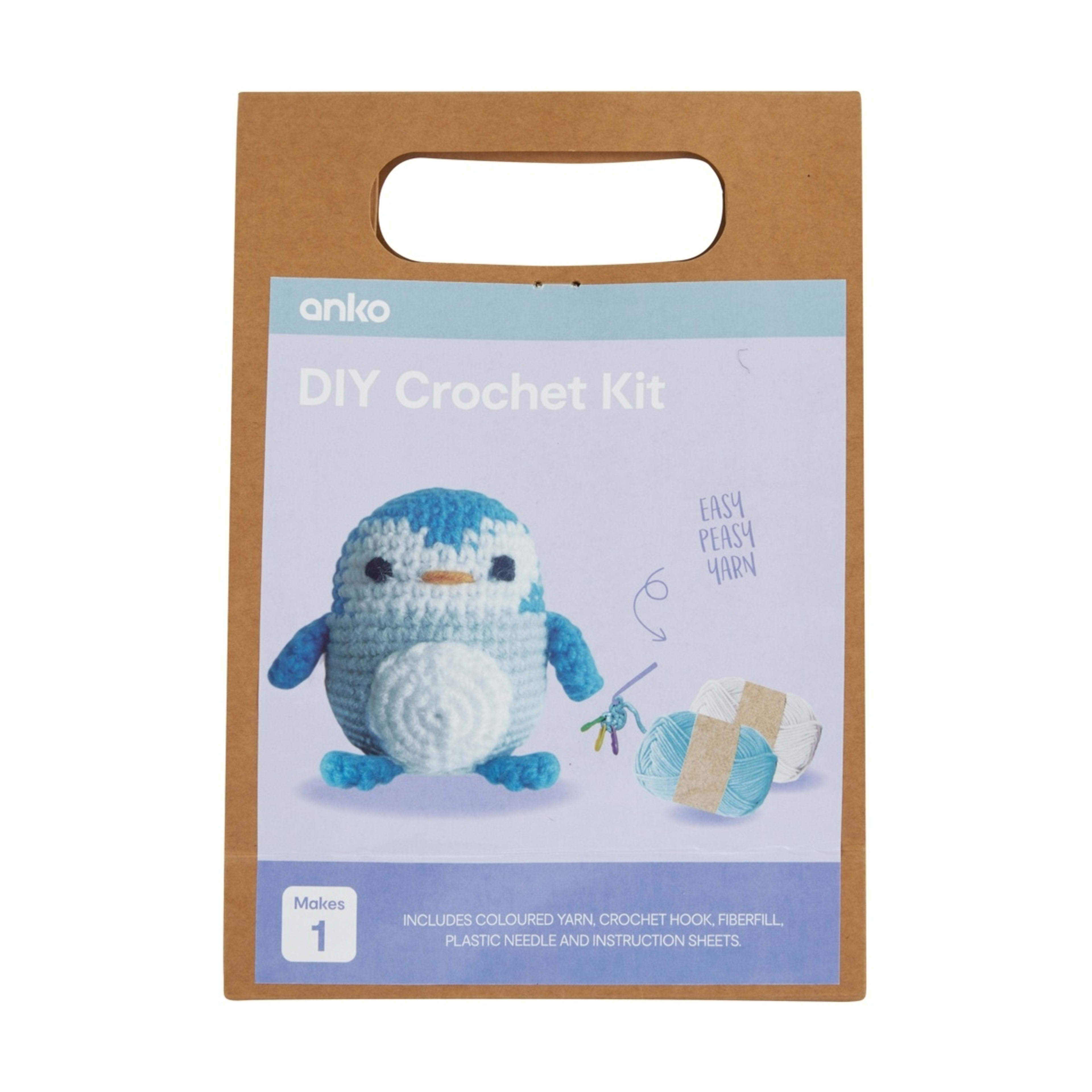 1 DIY Mini Crochet Kit - Penguin, 1 of 3