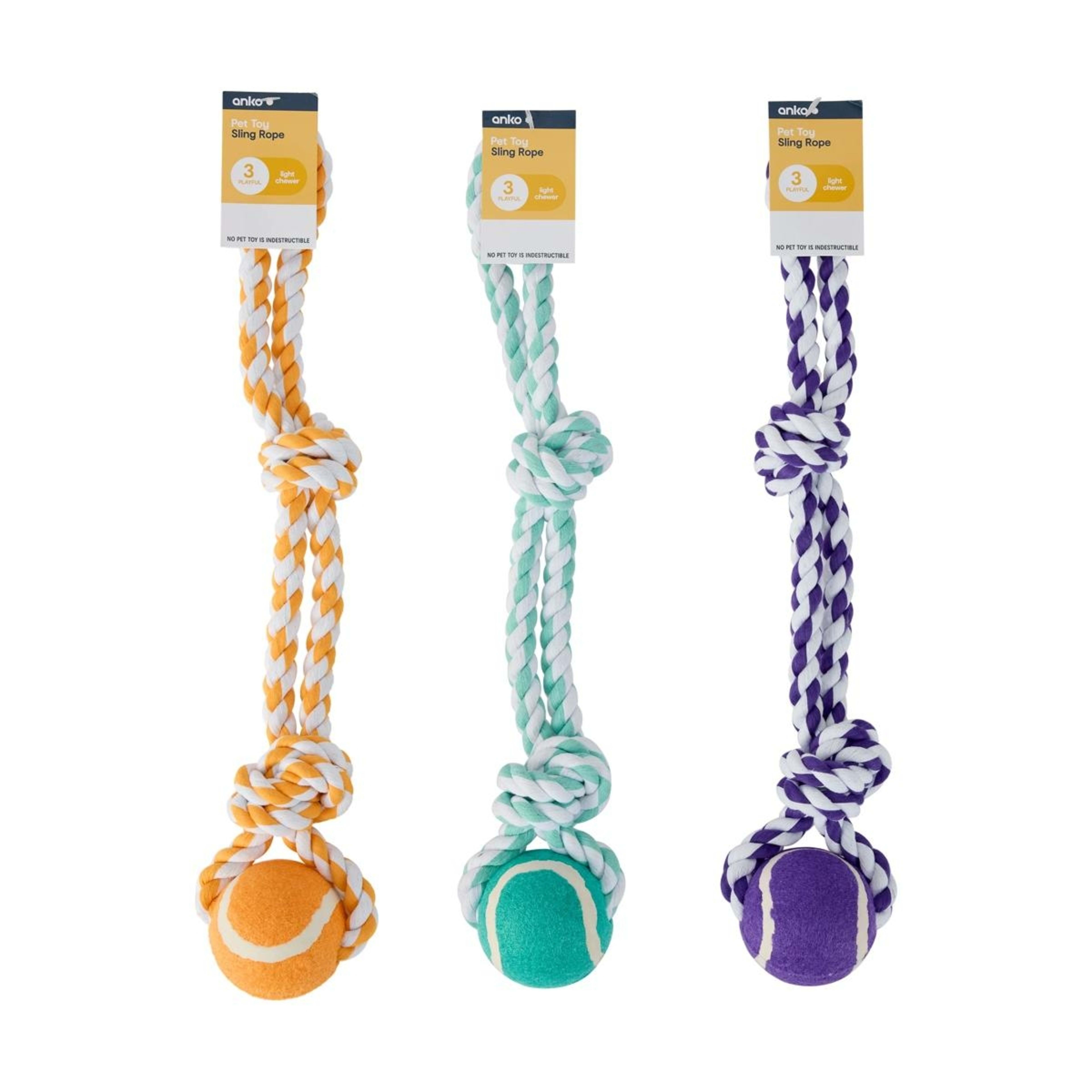 6 Pet Toy Sling Rope - Assorted, 6 of 6