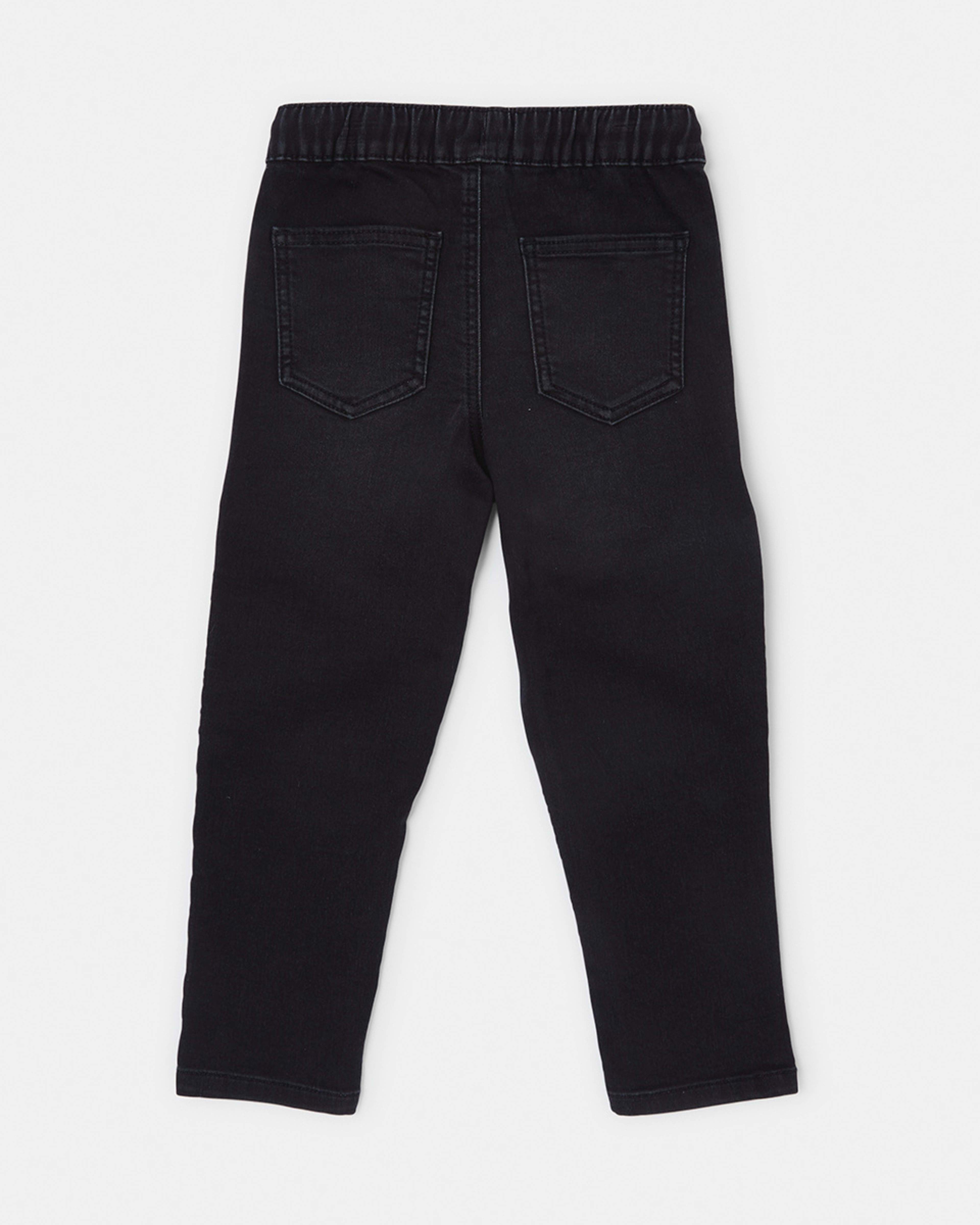 8 Knit Moto Denim Jeans Black Wash, 8 of 8