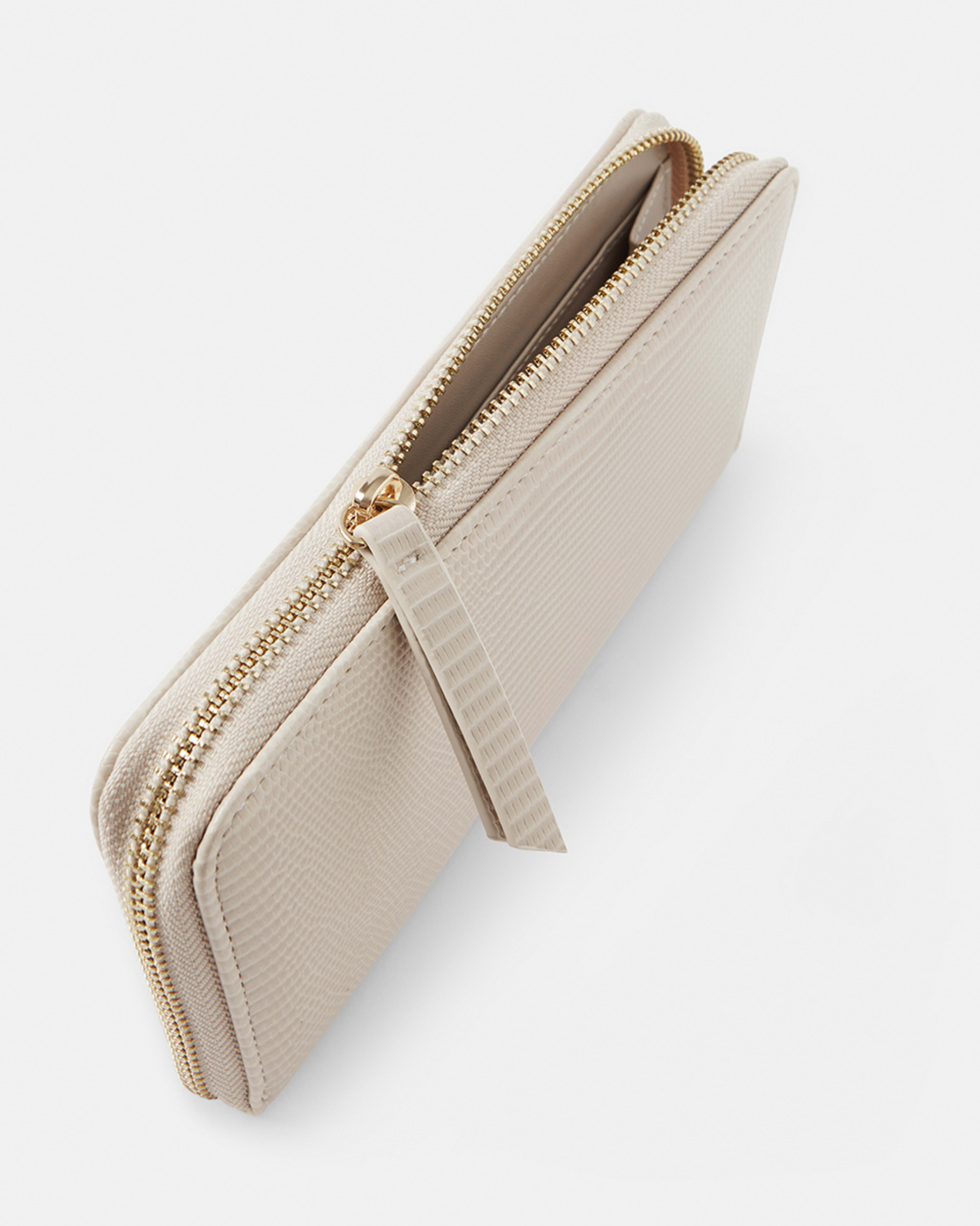 3 Large Zip Purse Beige, 3 of 4