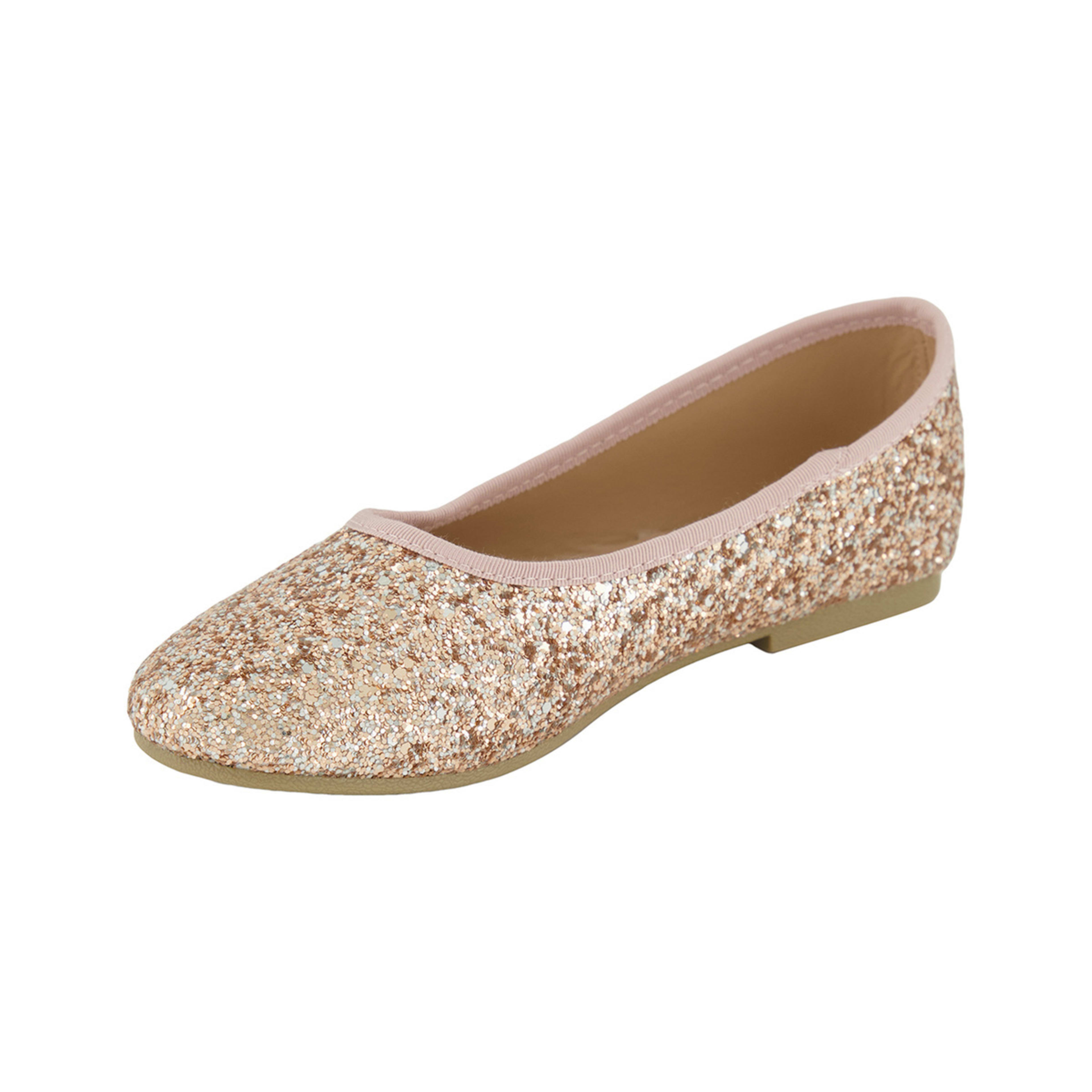 3 Senior Glitter Flats Rosegold, 3 of 5