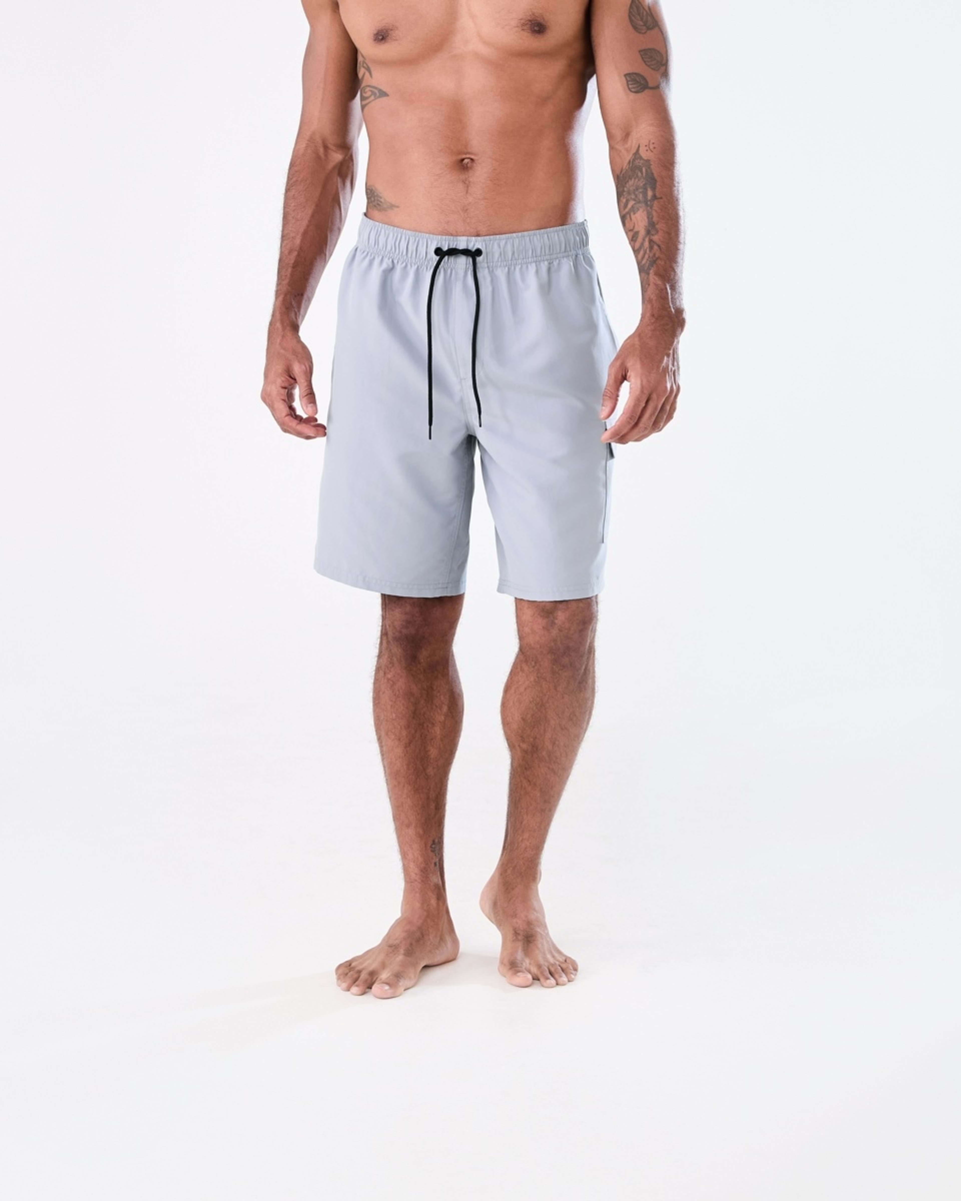7 Elastic Waist Regular Cargo Boardshorts RAINDROPS GREY, 7 of 7