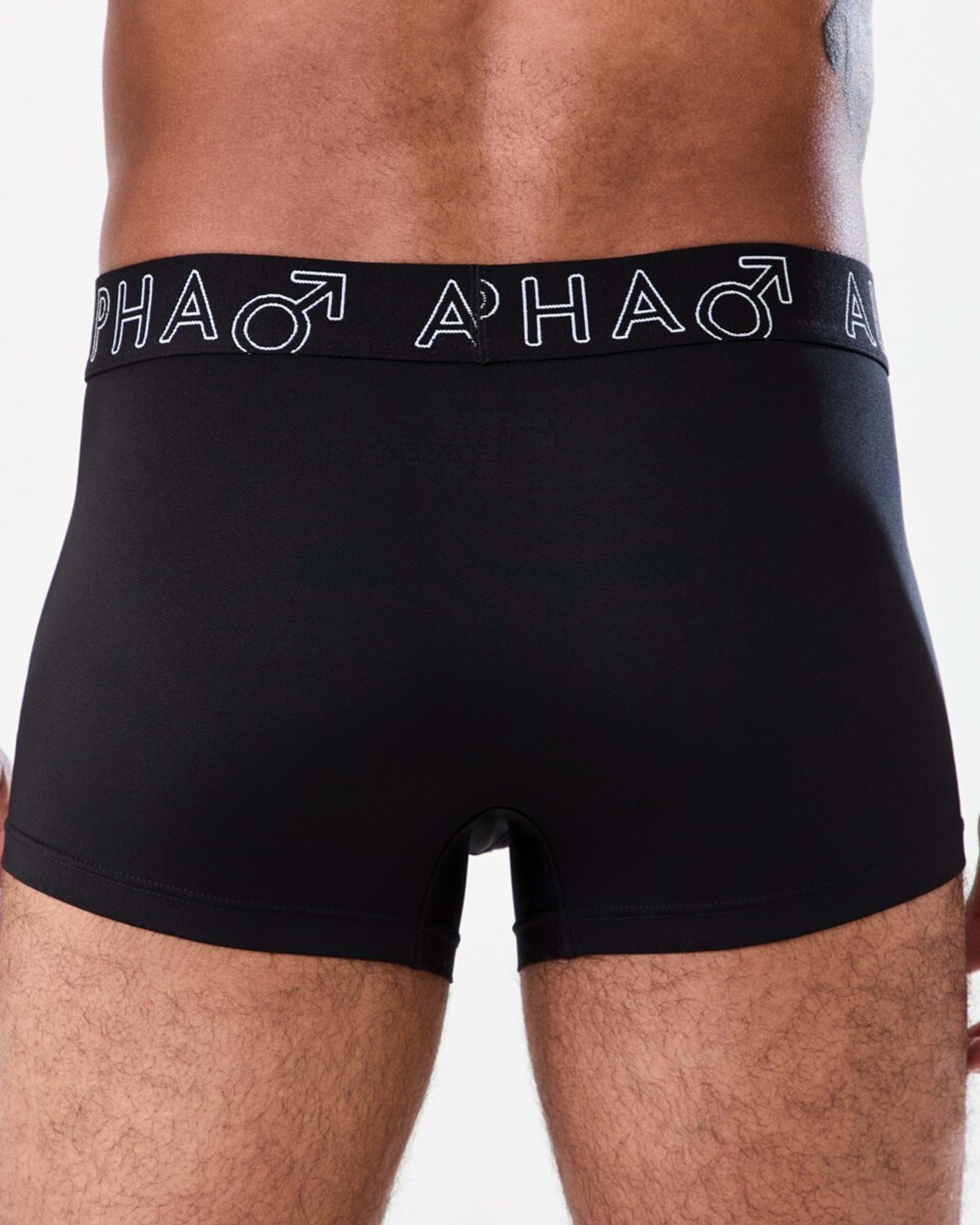 4 3 Pack Microfibre Trunks ALL BLACK, 4 of 5