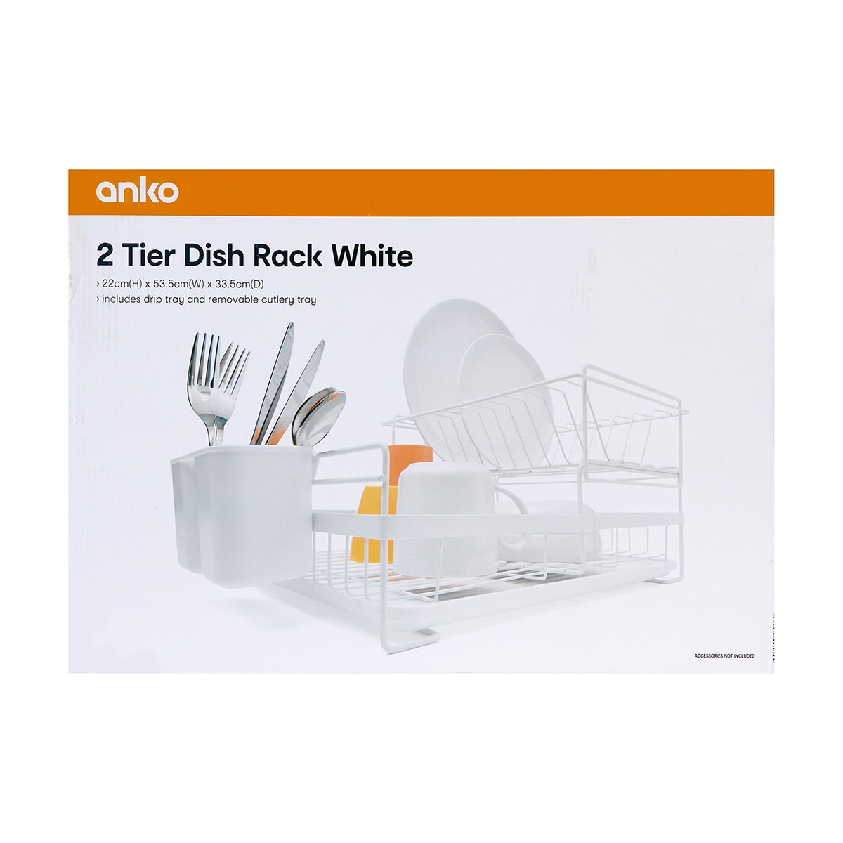 2 Tier Dish Rack White Kmart NZ