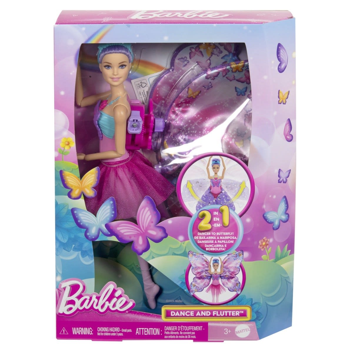 Barbie Dance and Flutter 2 in 1 Dancer to Butterfly Doll Kmart NZ