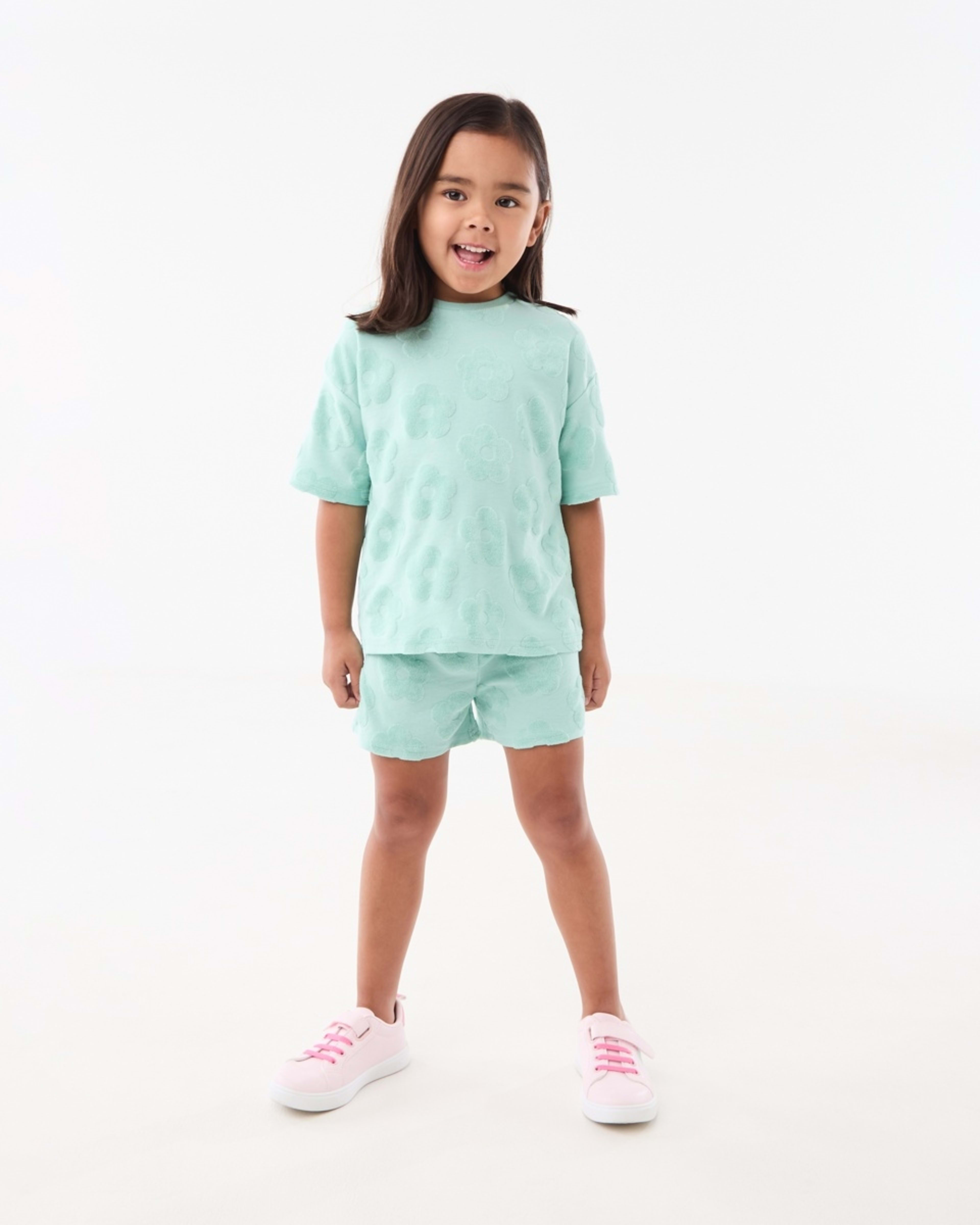 5 Texture Shorts Daisy Terry Pastel Turquoise, 5 of 8