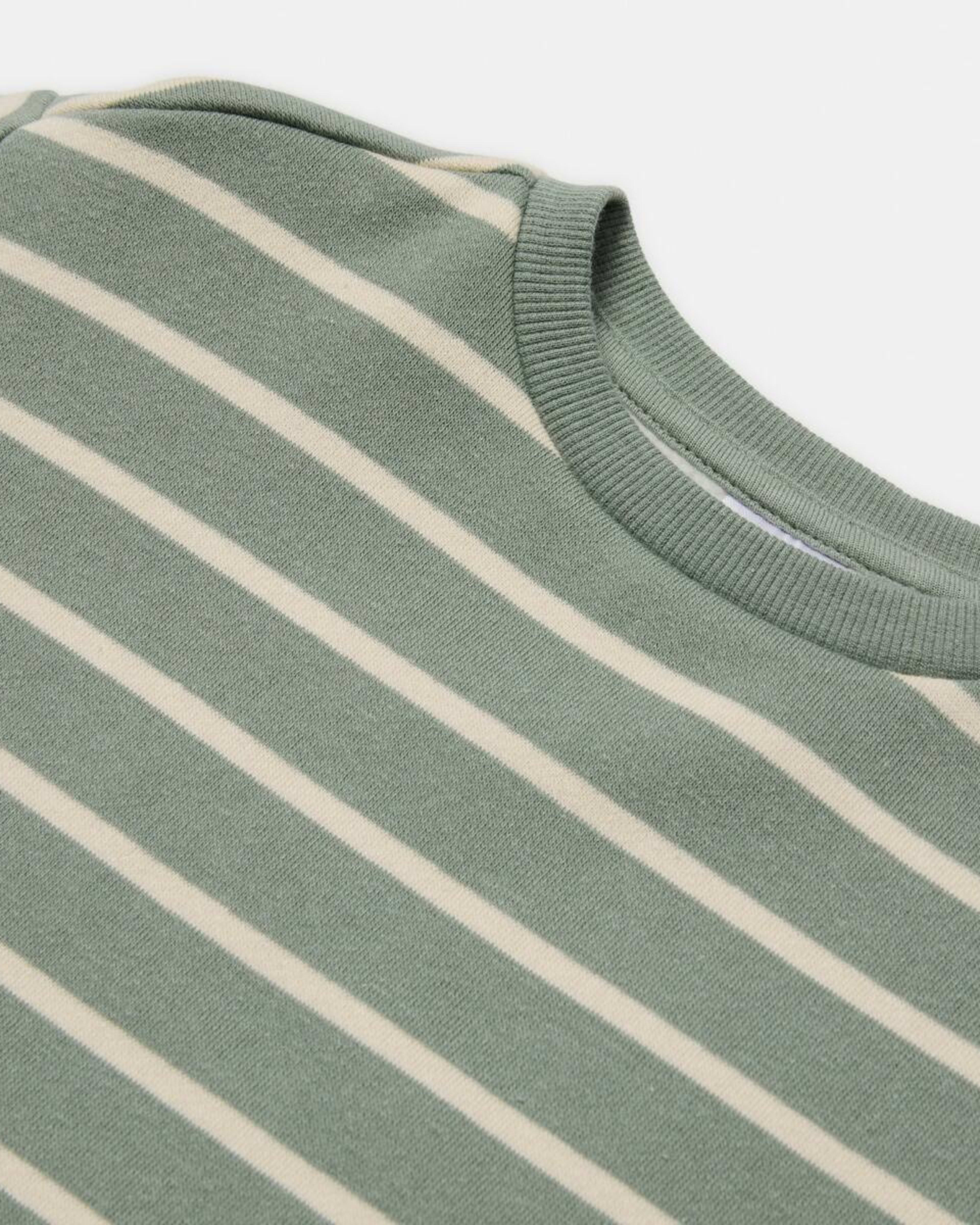 6 2 Pack Drop Shoulder Sweatshirts Grn Stripe, 6 of 6