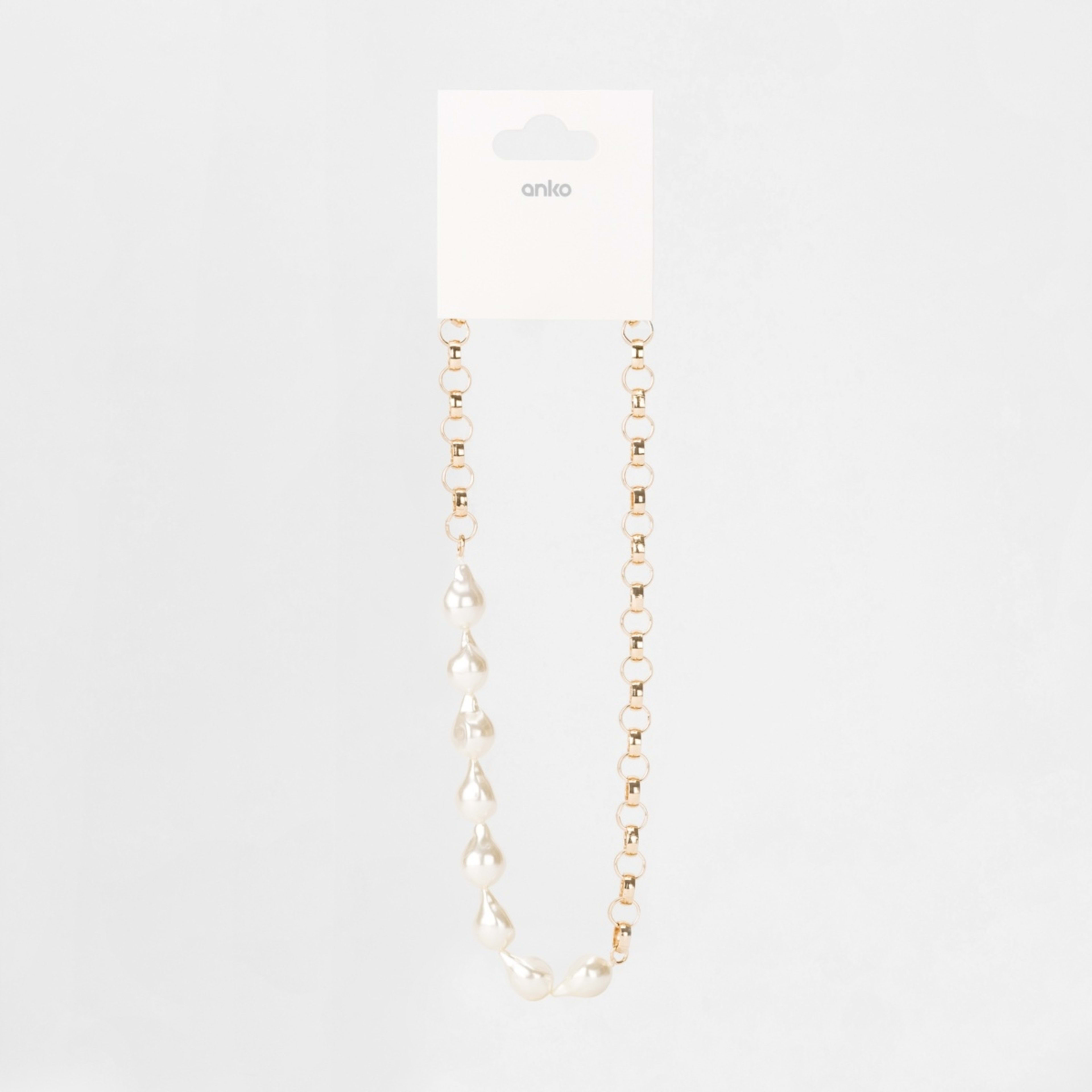 Chain and Faux Pearl Necklace Gold Tone Kmart