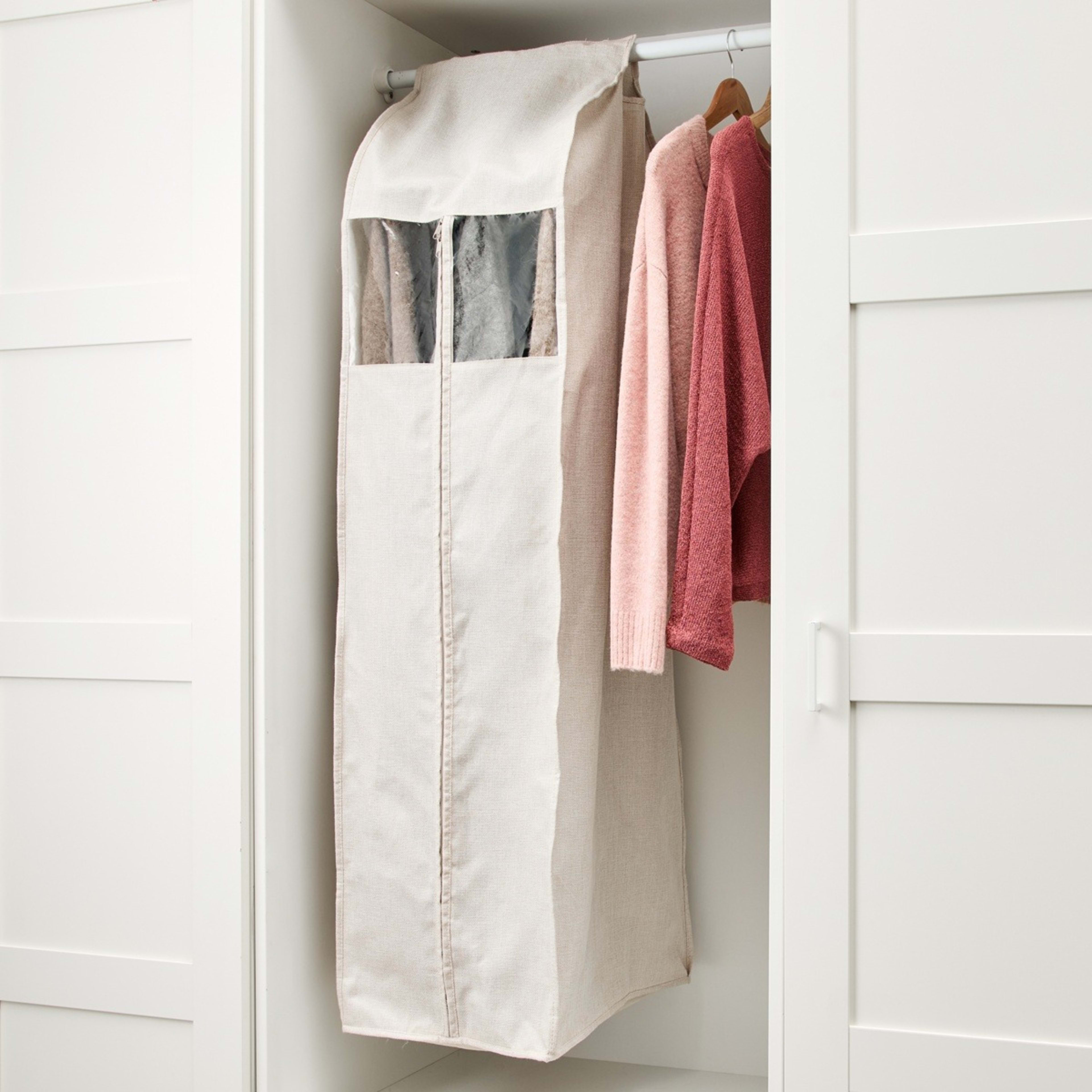2 Linen Look Garment Bag with Window, 2 of 7