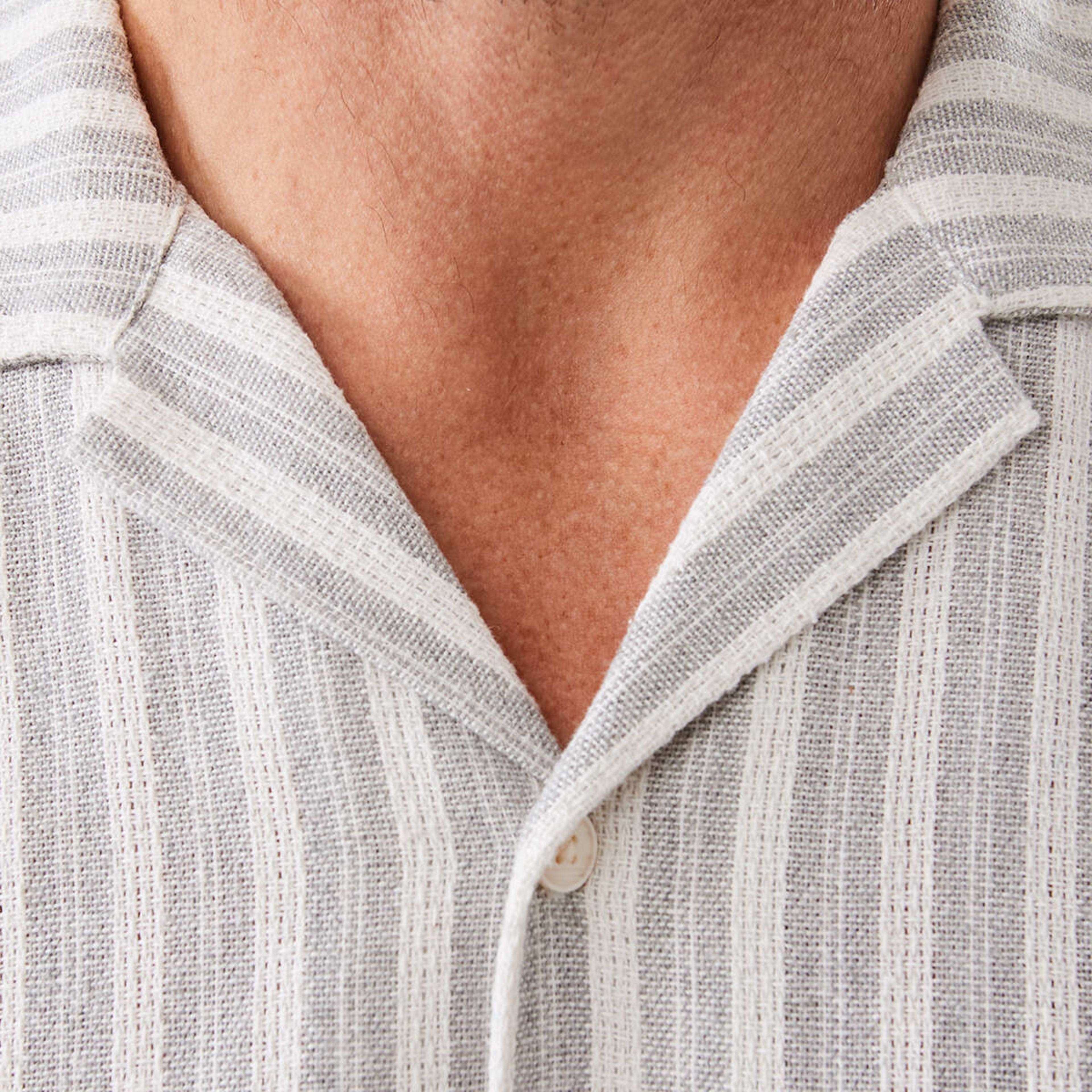 5 Short Sleeve Textured Shirt Gry Stripe, 5 of 6