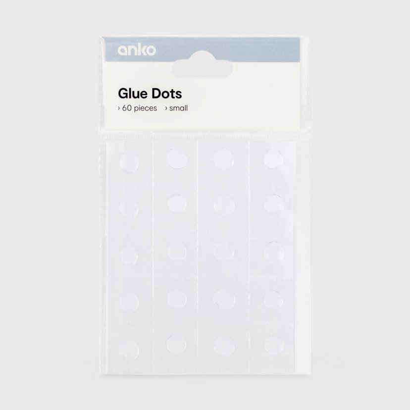 60 Piece Glue Dots Small Kmart
